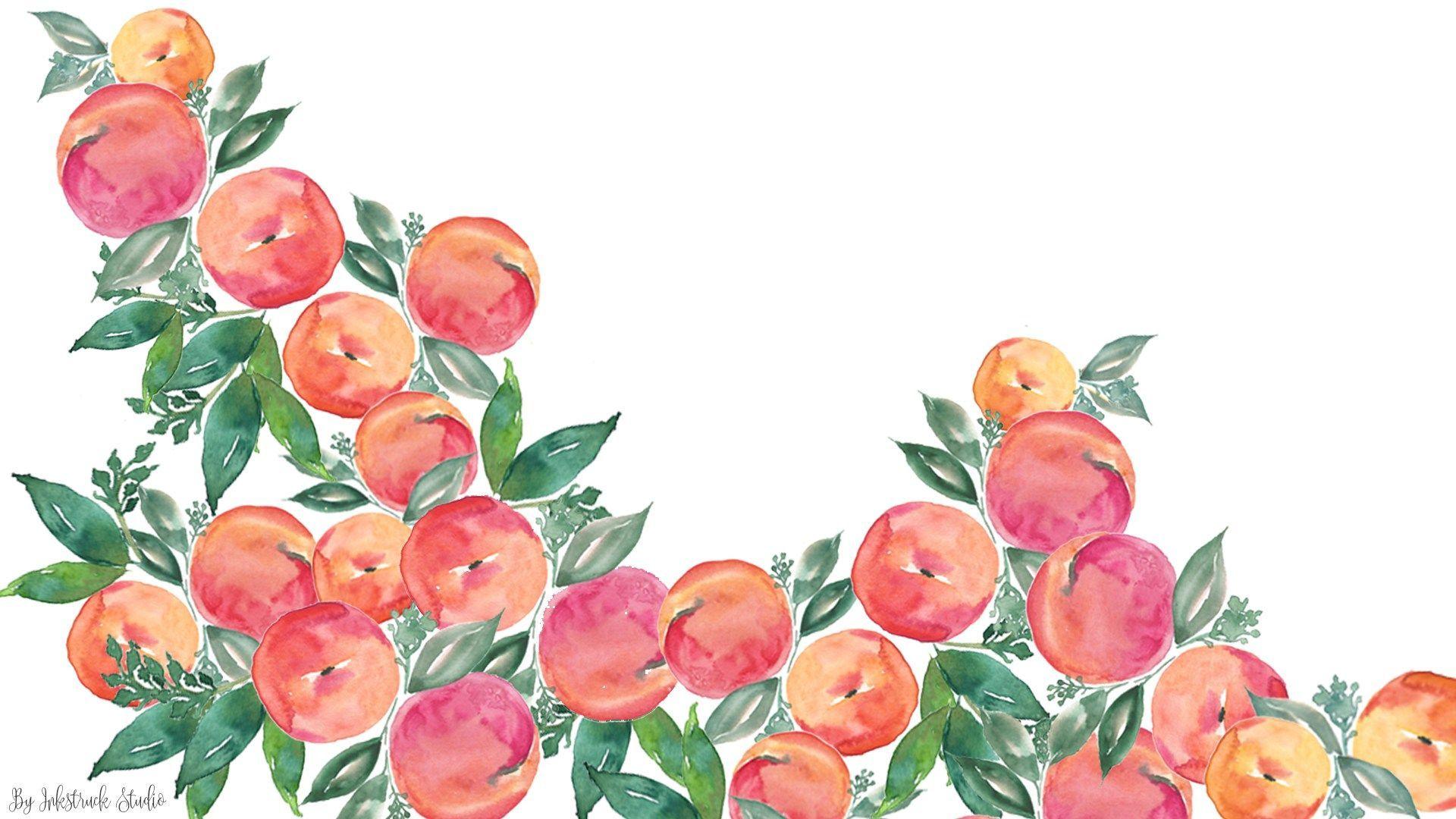 1920x1080 Download free watercolor peach wallpaper for desktop, iPhone