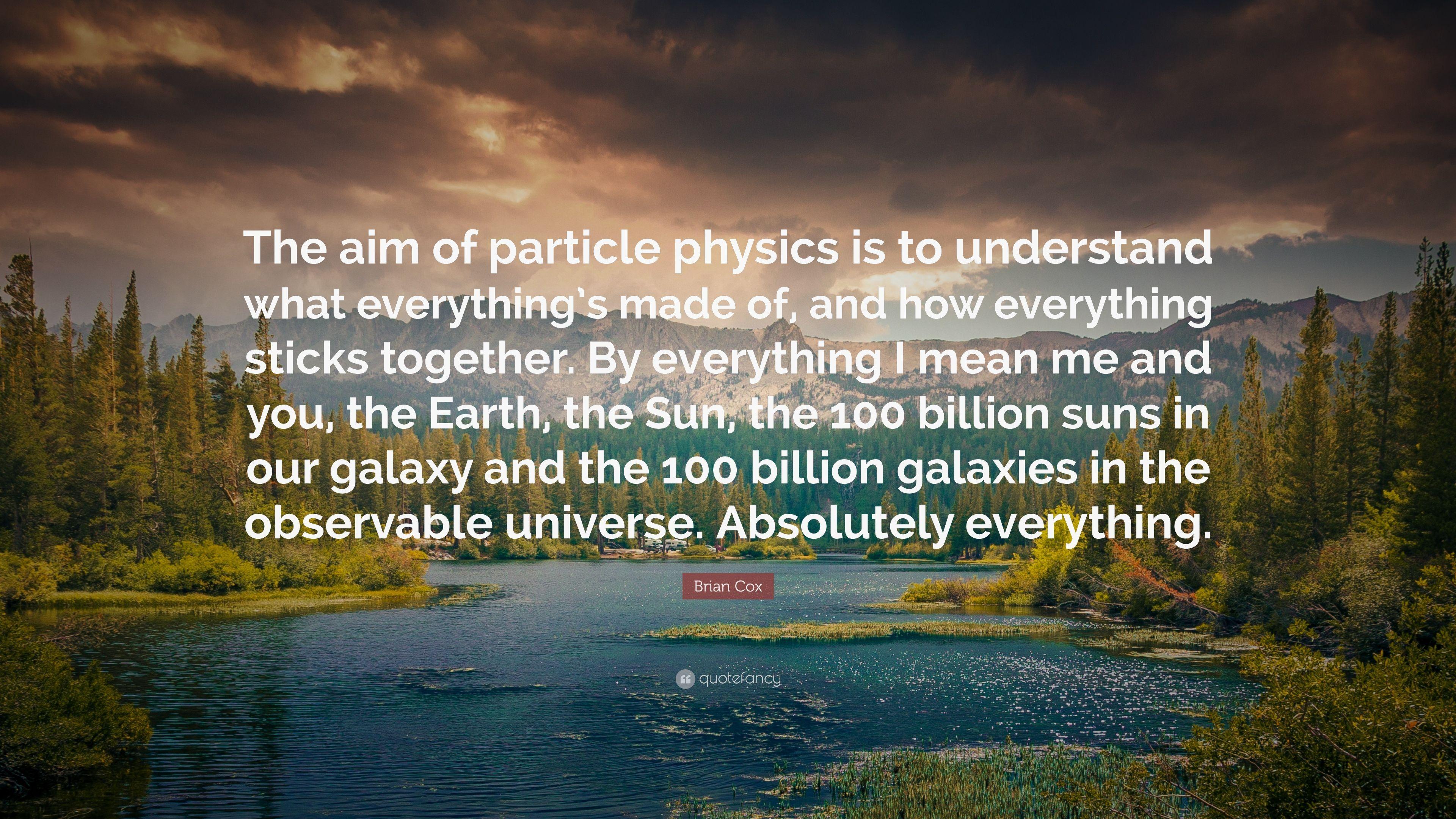 3840x2160 Brian Cox Quote: “The aim of particle physics is to understand