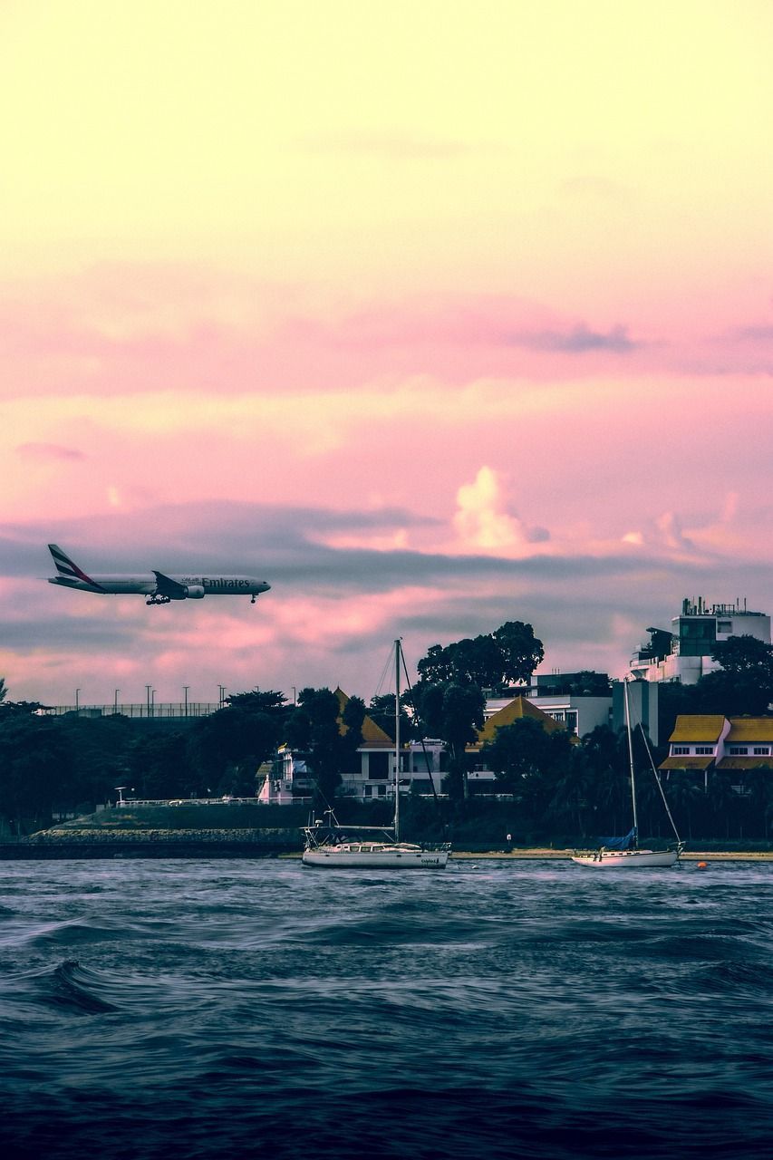 853x1280 Plane Airplane Sunset