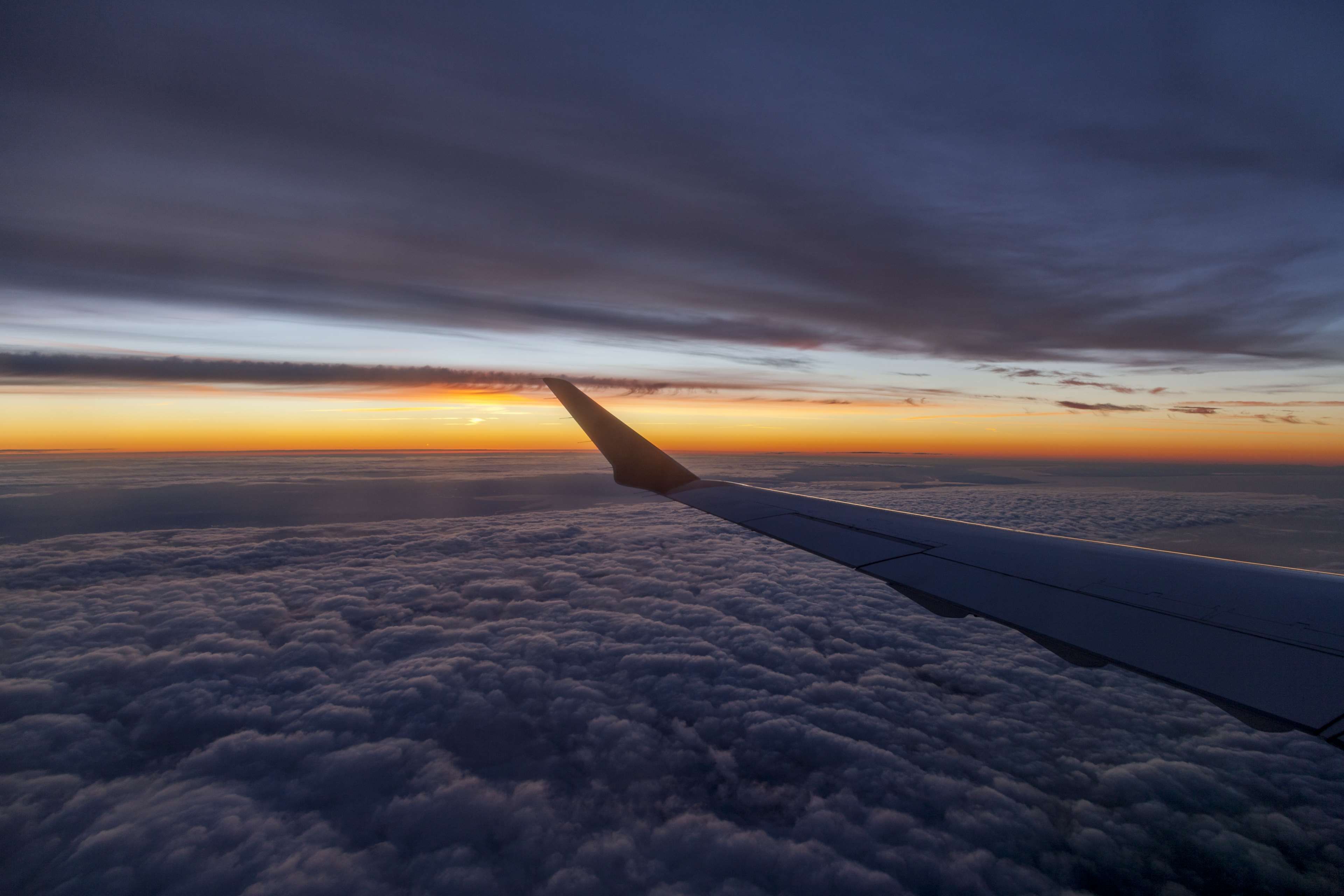 3840x2560 aircraft wing, airplane, cloud, sunset 4k, HD Wallpaper