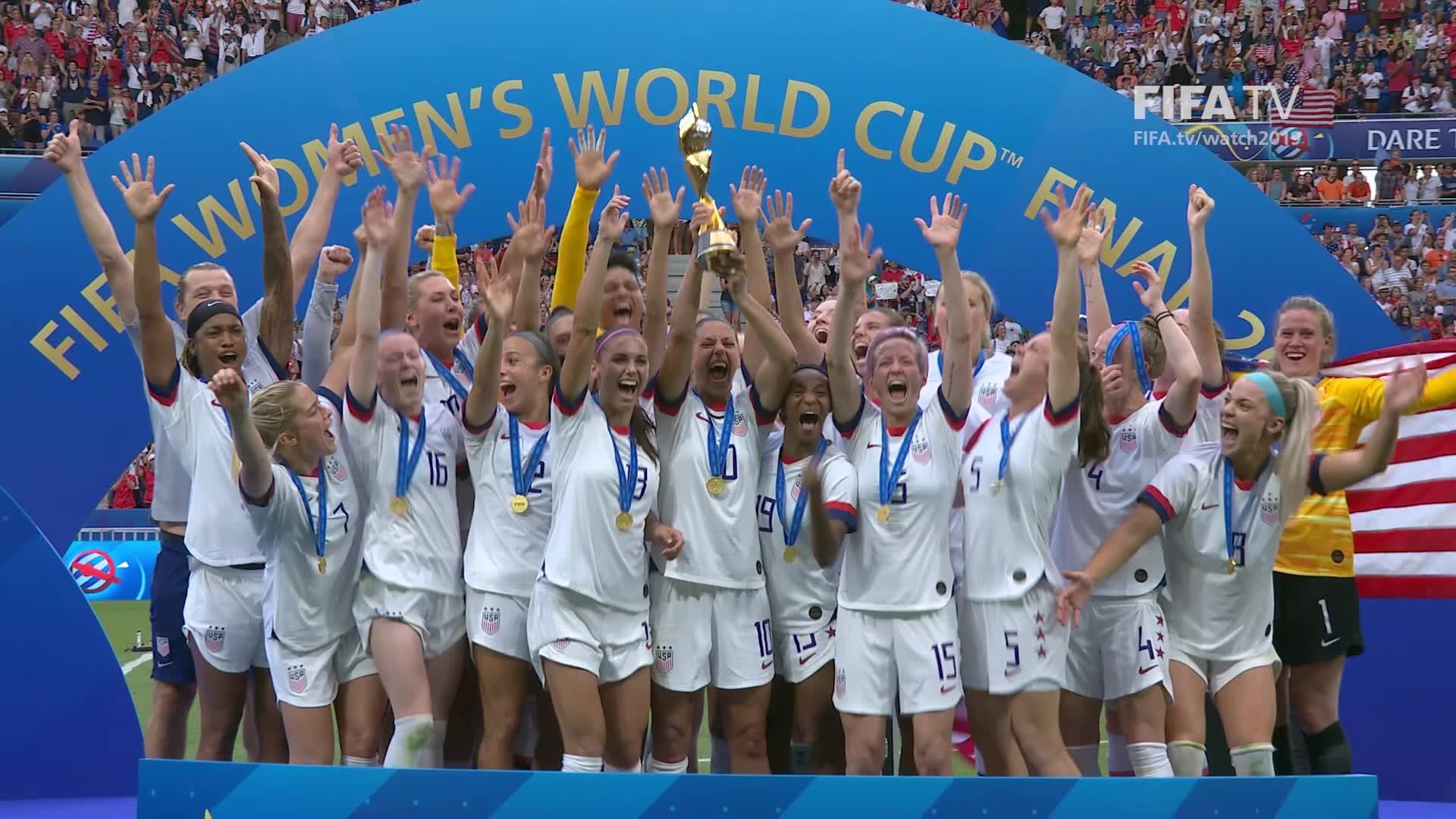 1920x1080 US Women's National Soccer Team Celebrates Second Consecutive World Cup Victory