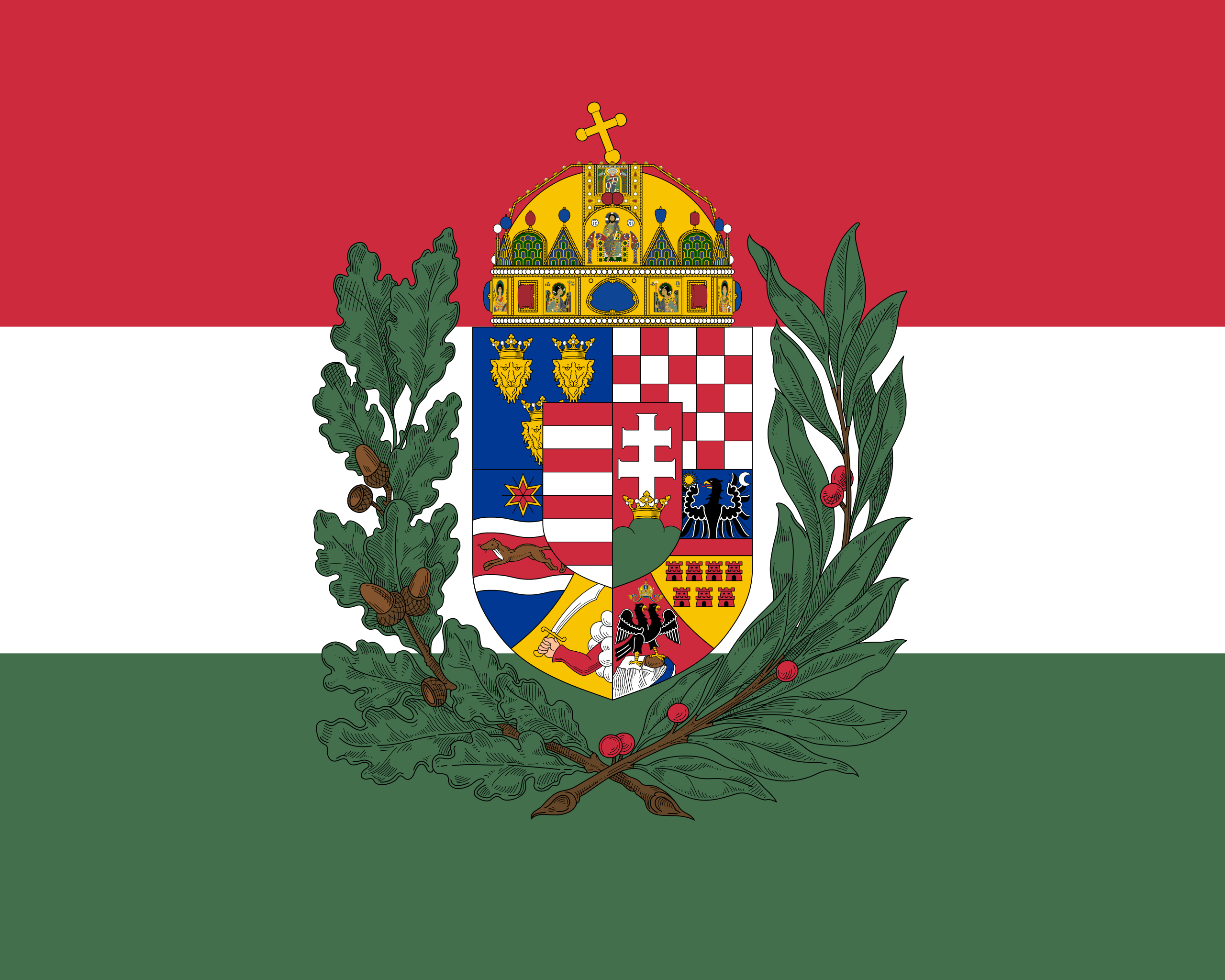 2560x2048 Naval Jack Of Hungary (1939 1945).svg