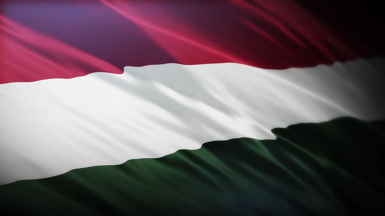1280x720 Flag Of Hungary, Full Screen In 4K High Resolution Flag Of Hungary 4K Free Stock Video Footage Download Clips Objects