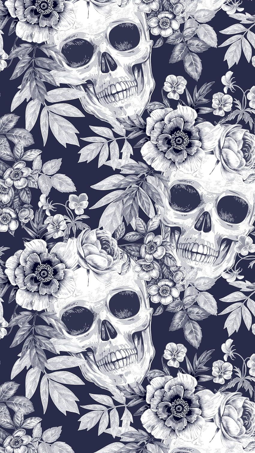 850x1511 Stylish pattern background. Skull, Skull iphone, Gothic, Skeleton Aesthetic Tumblr HD phone wallpaper