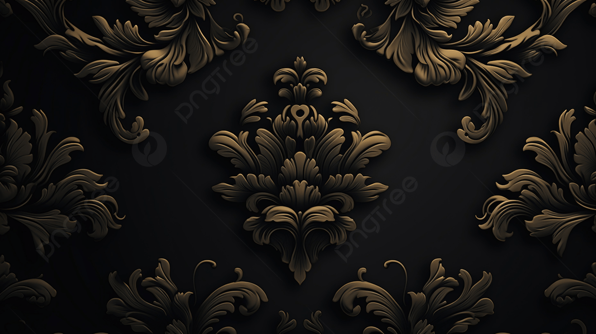 1200x673 Gothic Baroque Style Damask Vintage Black Background Royal Texture Vector With Floral Elements, Royal Wallpaper, Damask Background, Royal Texture Background Image And Wallpaper for Free Download