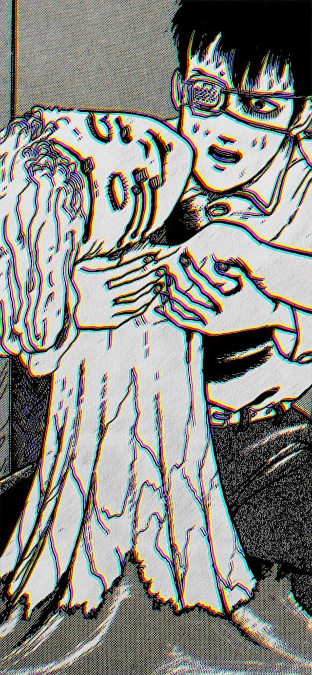640x1383 Made some edits of Tomie panels to use as wallpaper!