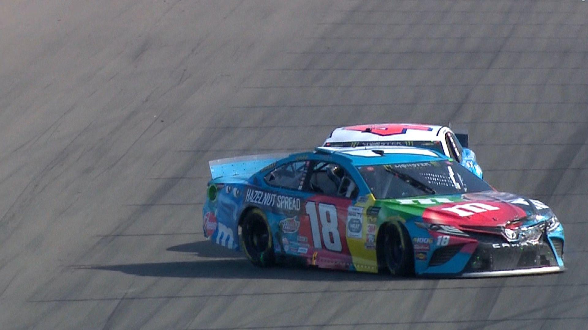 1920x1080 Bubba Wallace spins out Kyle Busch after battling on home stretch