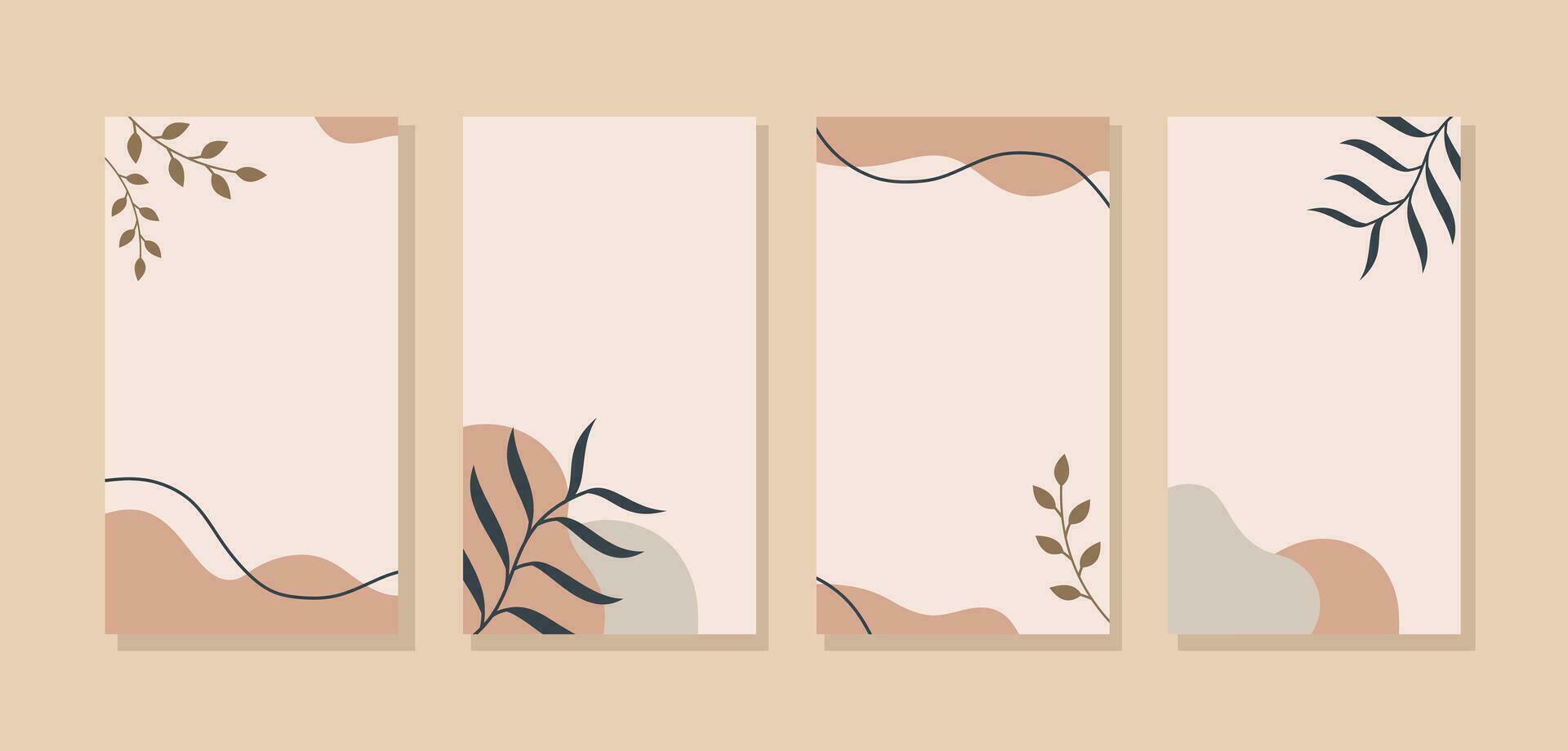1920x920 Illustration Vector Graphic of Aesthetic Wallpaper Templates. Simple and Modern Style with Copy Space for Text. Good for Wedding Invitation Background and Frames, Social Media Stories Wallpaper