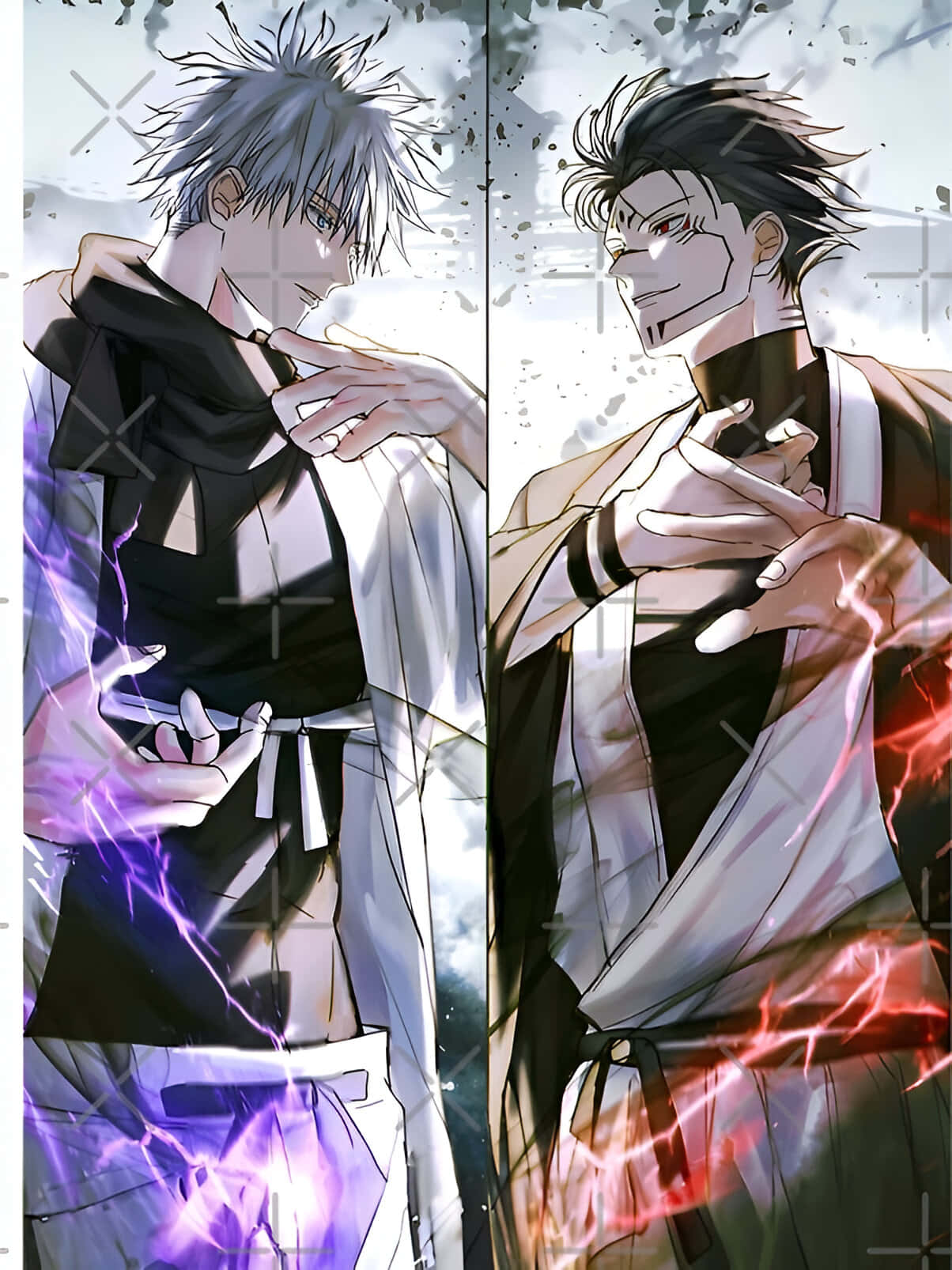 1204x1606 Download Gojovs Sukuna Epic Standoff Wallpaper