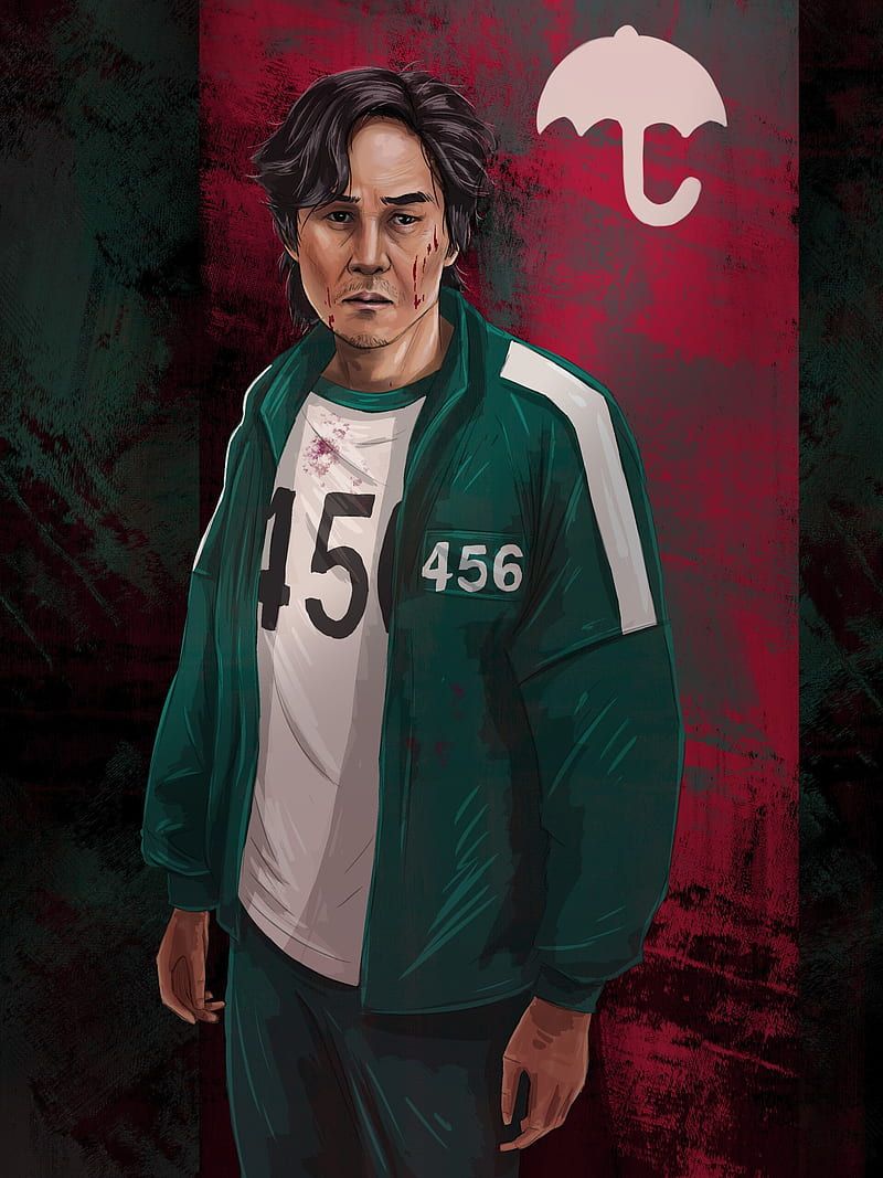 800x1067 Squid Game Player art, squid game, famous, player netflix season, netflix, HD phone wallpaper