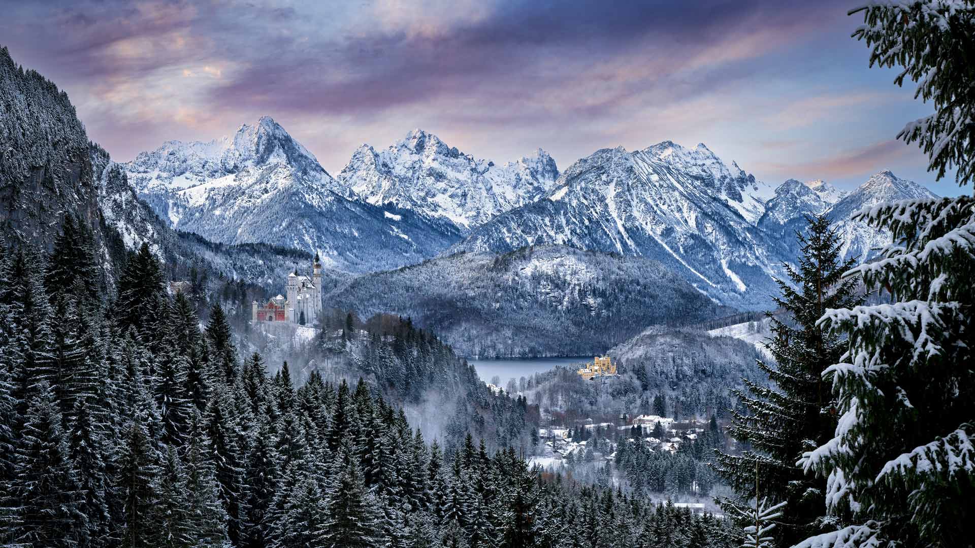 1920x1080 Bing HD Wallpaper Dec 2023: Neuschwanstein and Hohenschwangau castles, Bavaria, Germany Wallpaper Gallery