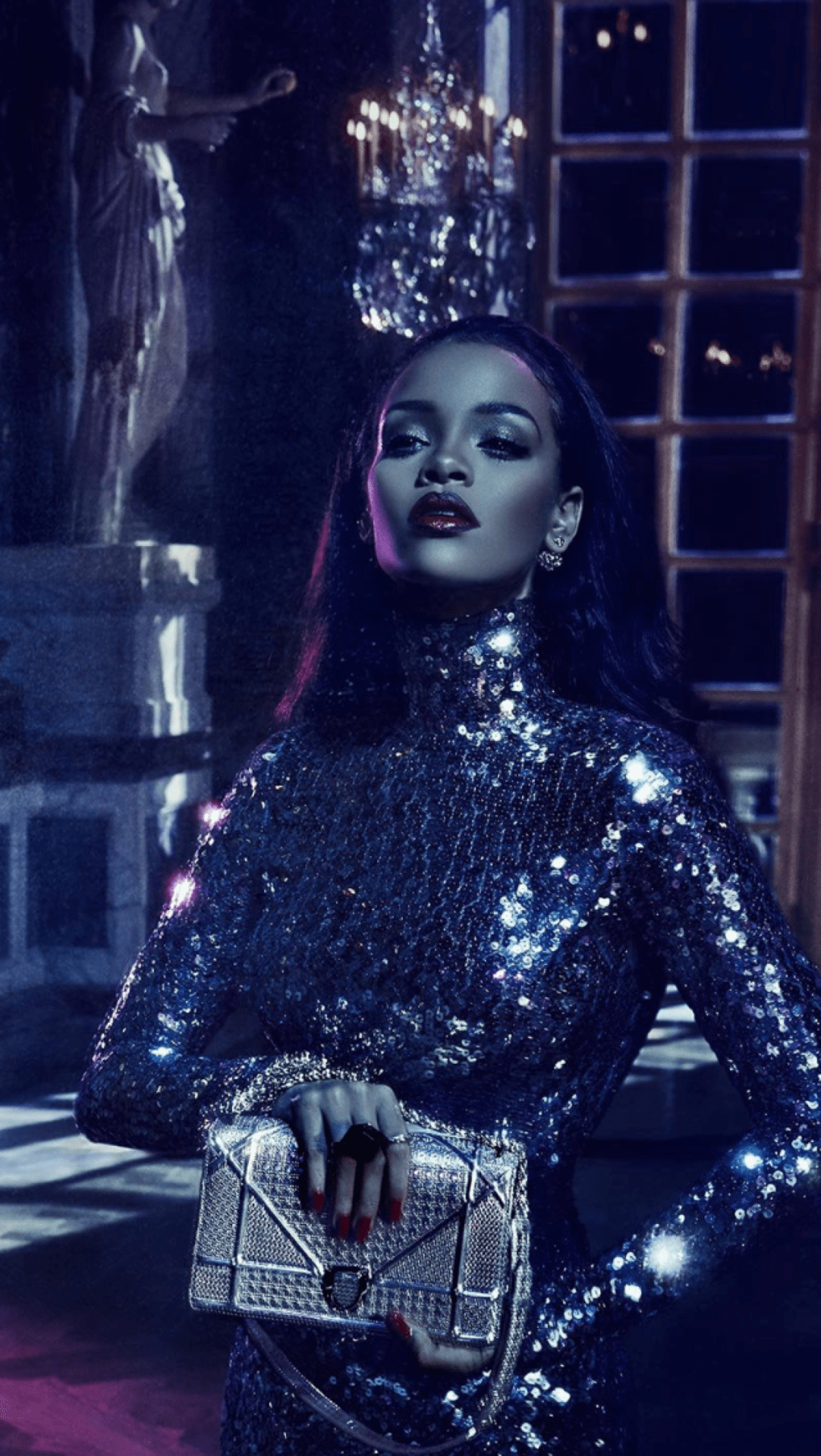 1082x1920 Rihanna photohoot iphone request singer background Dior