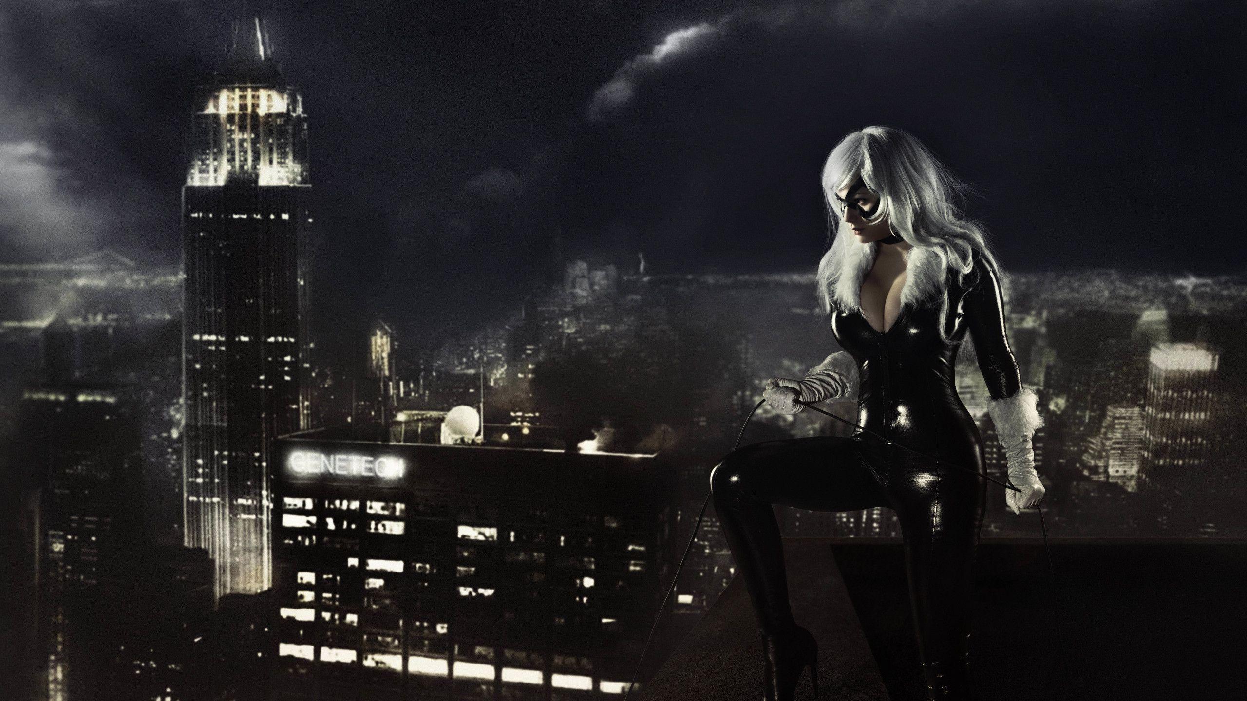 2560x1440 Black Cat Marvel Cosplay 1440P Resolution HD 4k