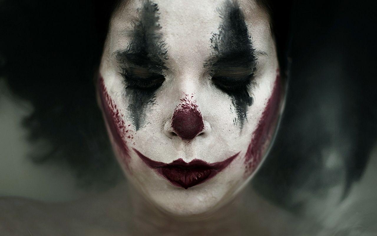 1280x800 Picture Girls Makeup Sad clown Face Clown