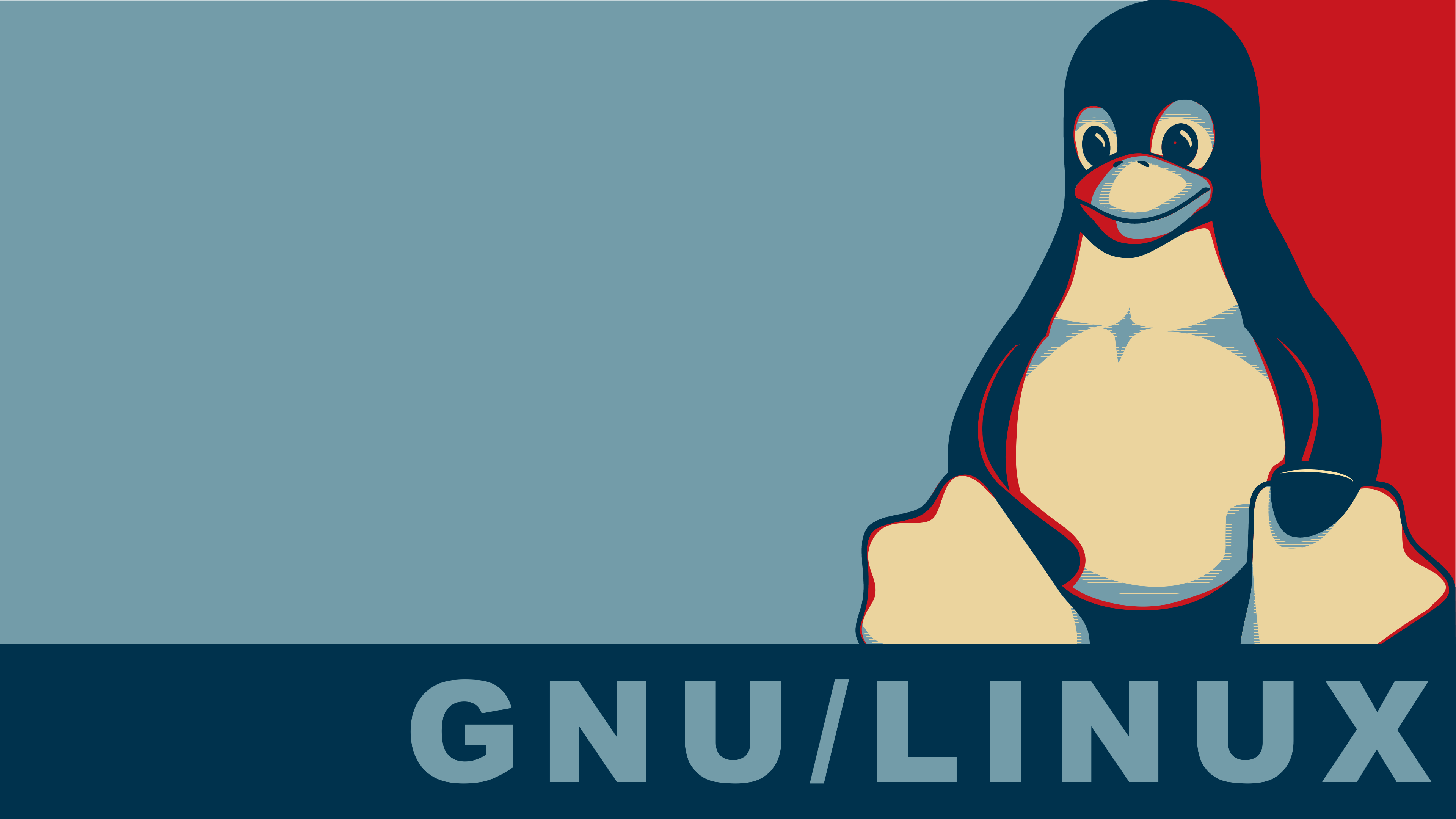 3840x2160 GNU Linux Tux Hope
