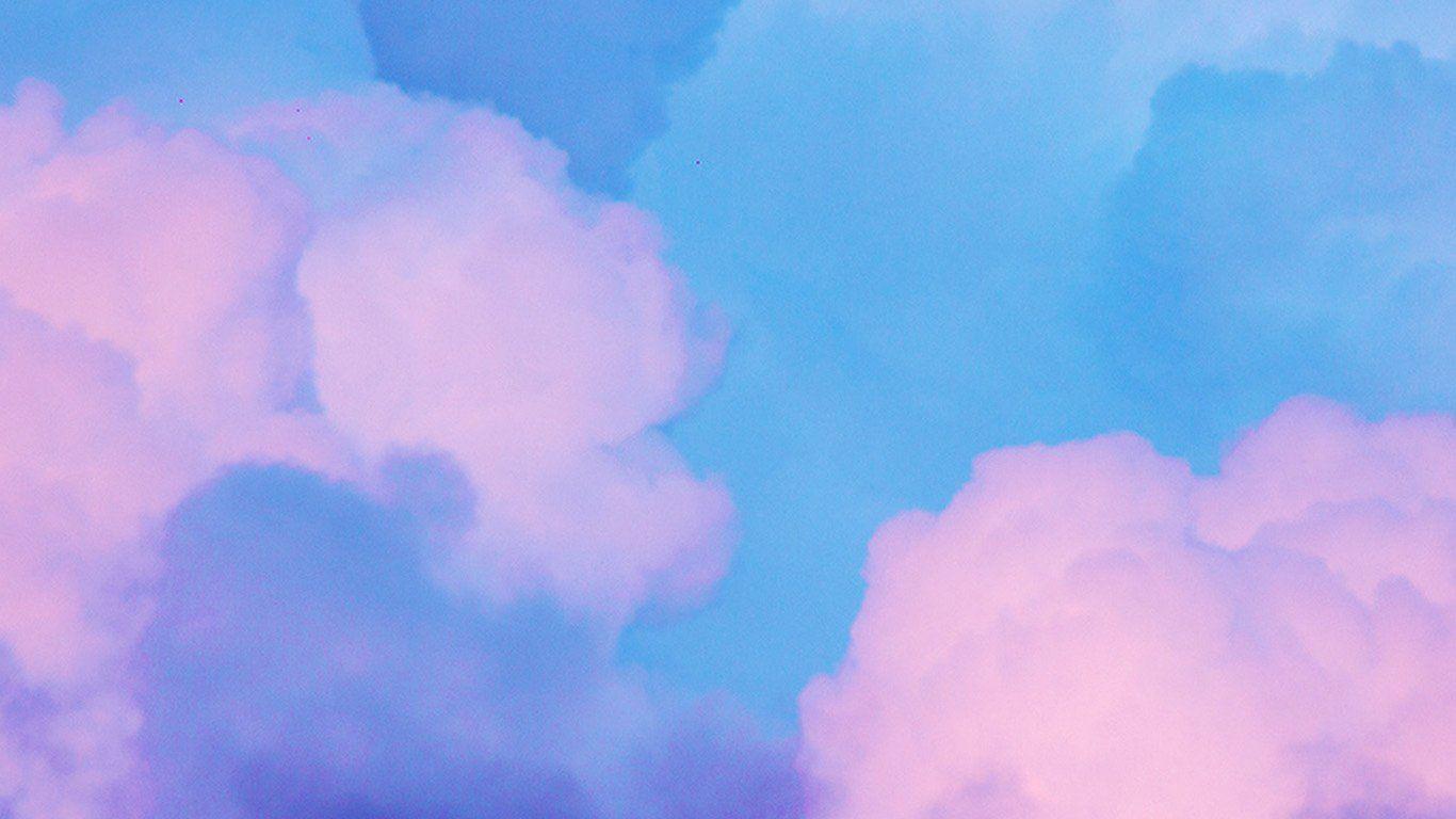 1366x768 Sky Blue Pastel Art Wallpaper