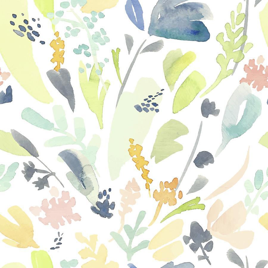 900x900 Watercolor Floral Pattern Wallpaper for Walls