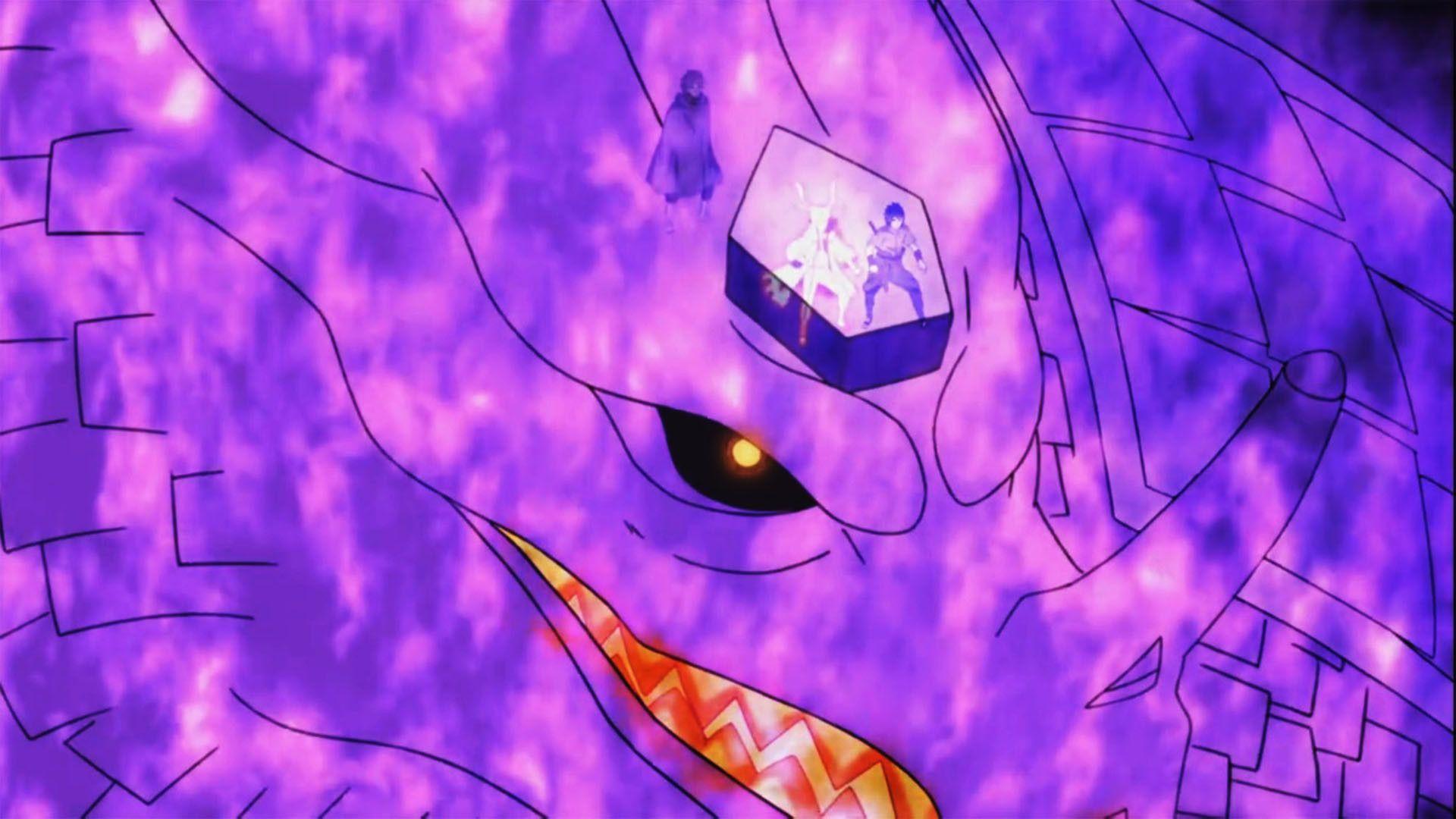 1920x1080 Naruto Nine Tails And Sasuke Susano Wallpaper