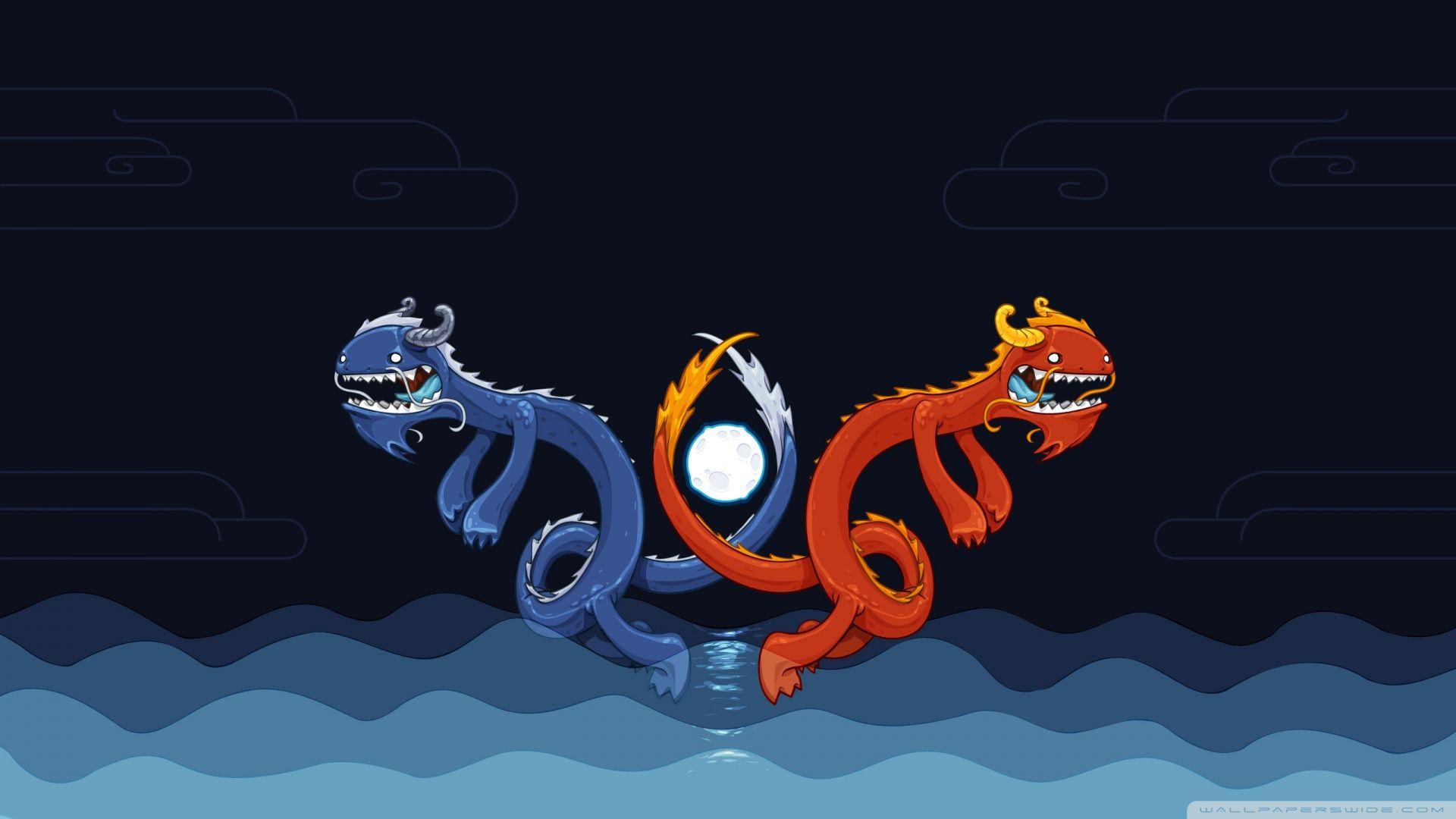 1920x1080 Download Chinese Dragon Vector Art Wallpaper 1920x1080