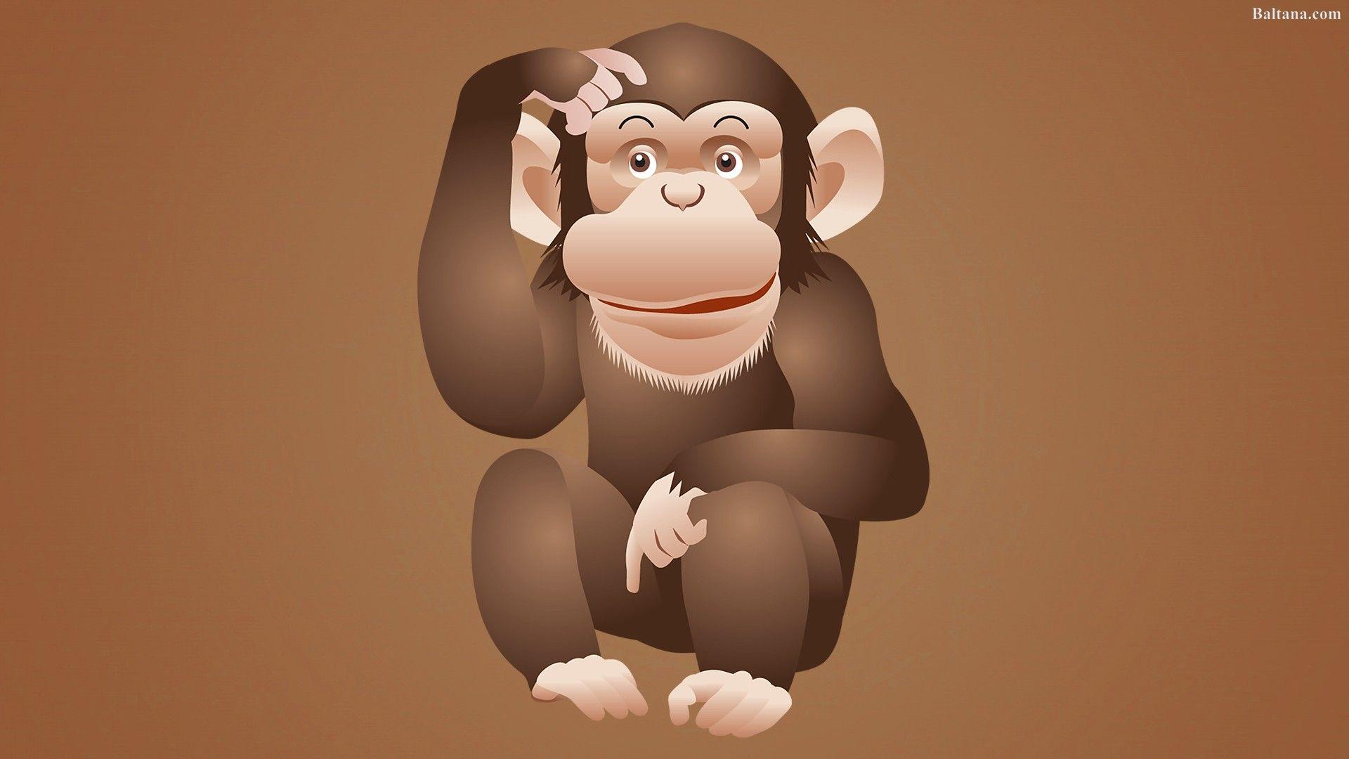 cute cartoon monkey wallpaper