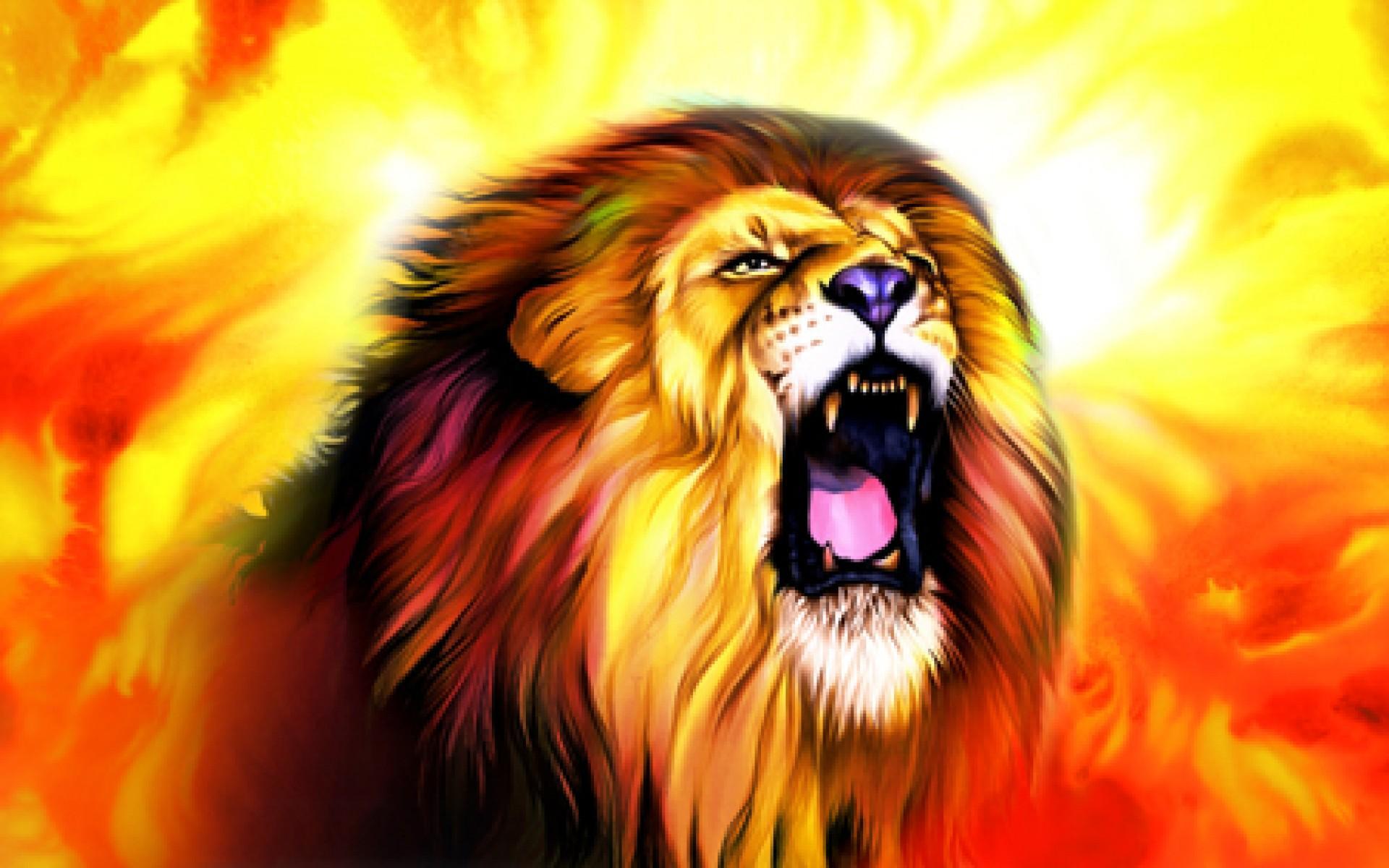 1920x1200 Roaring Lion Wallpaper