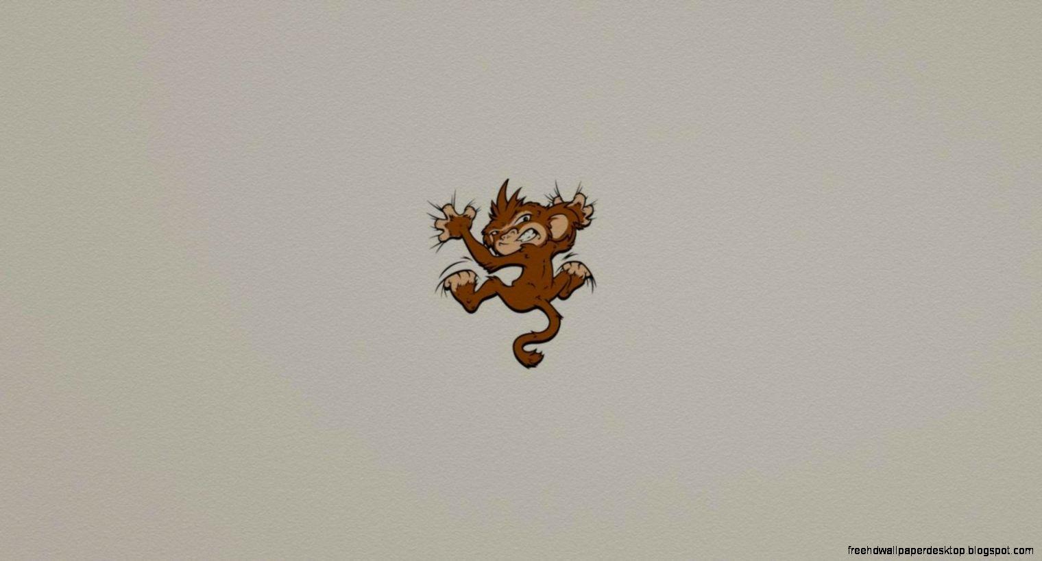 1520x819 Monkey Cartoon Minimalism HD Wallpaper. Free High Definition