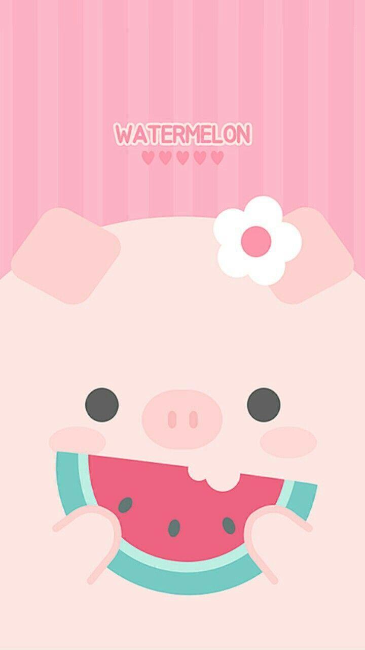 720x1280 Heo Ăn Dưa Hấu.  Hình nền lợn, Lợn dễ thương, Hình minh họa lợn
