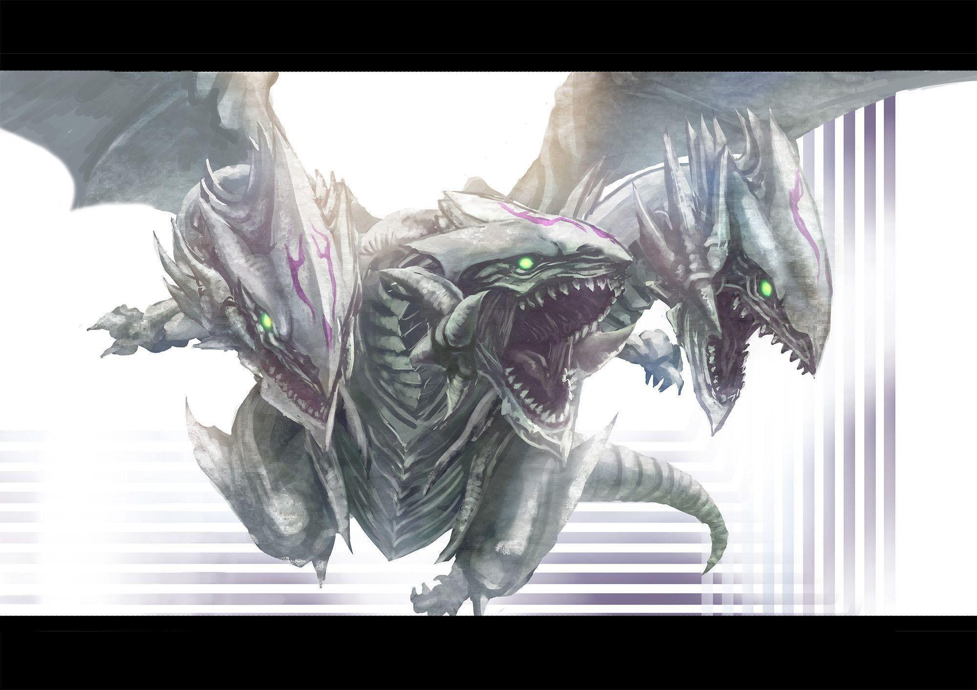 2000x1414 Blue Eyes White Dragon Wallpaper