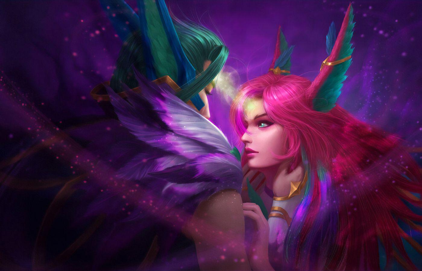 1400x900 Star Guardian Xayah And Rakan Luxoia 1400x900 Resolution