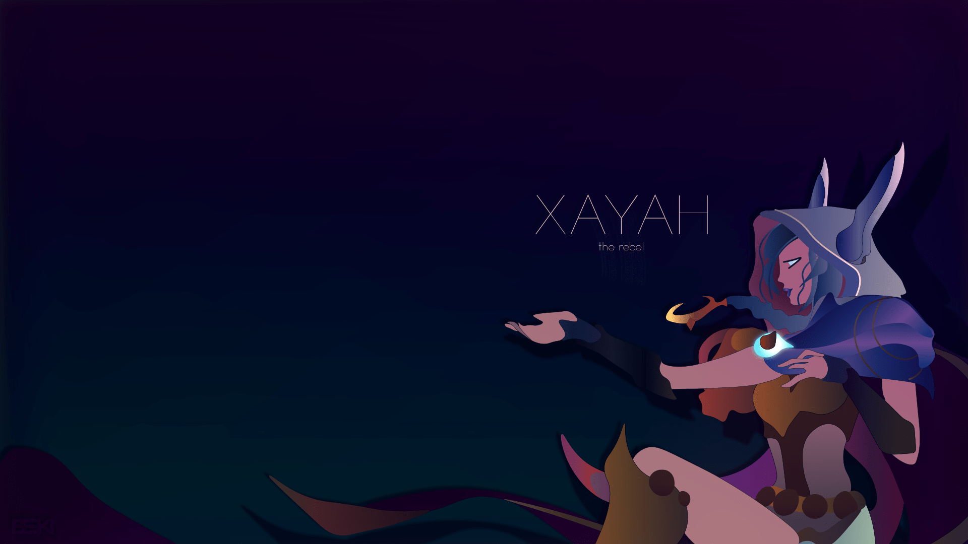 1920x1080 COSMIC DUSK XAYAH MINIMALIST WALLPAPER 1920x1080 b