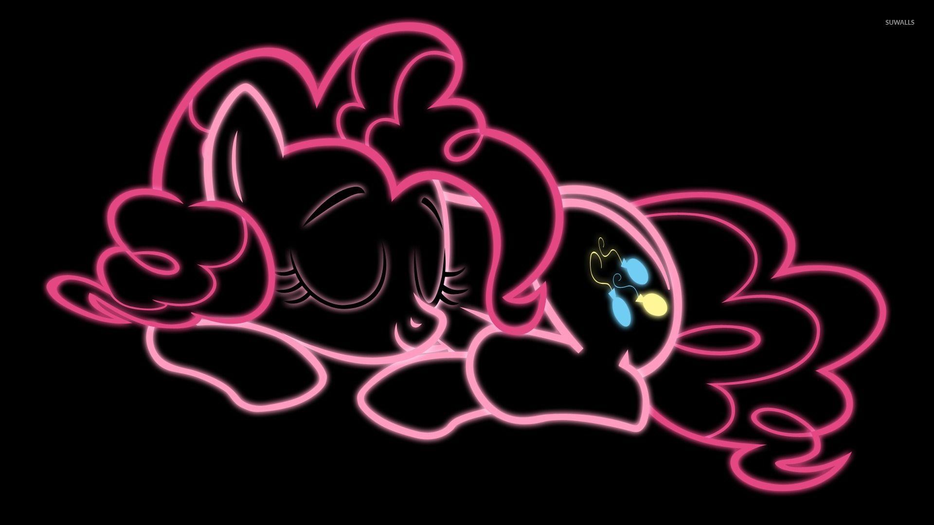 1920x1080 Neon Pinkie Pie sleeping Little Pony wallpaper