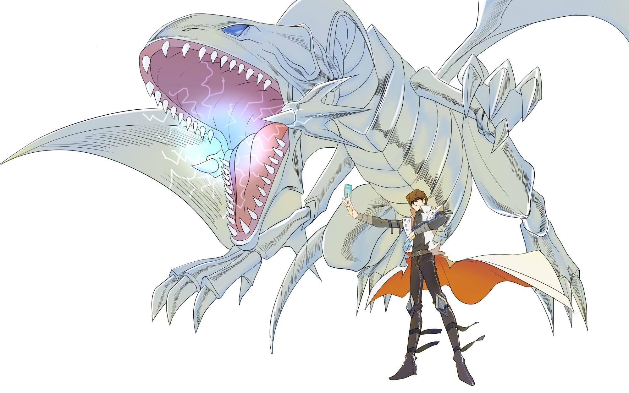 2001x1251 Blue Eyes White Dragon HD Wallpaper