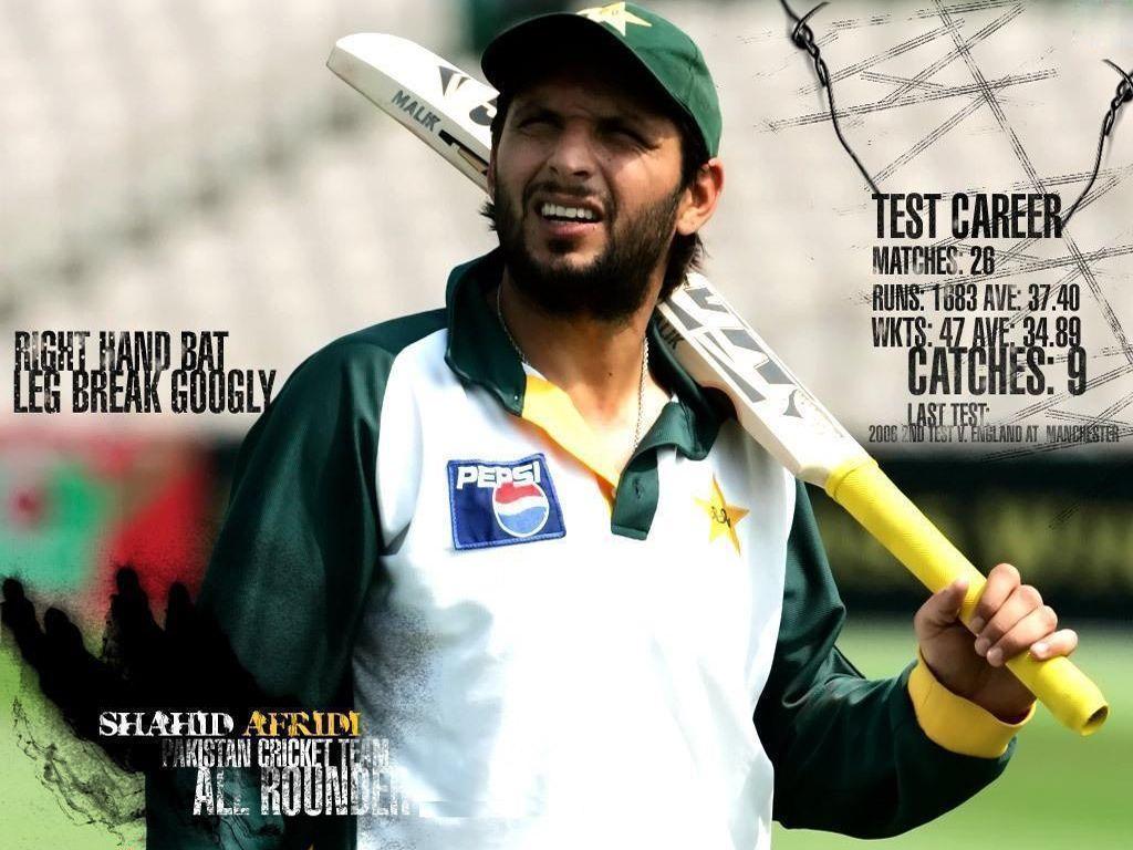 1024x768 Shahid Afridi Wallpaper