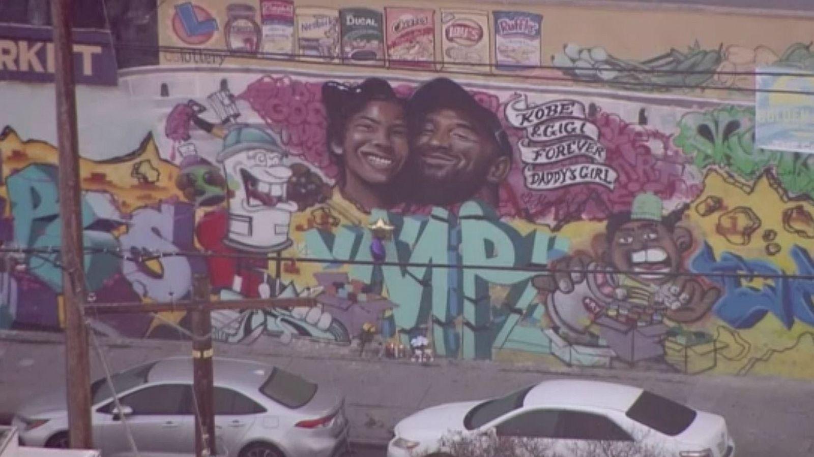 1600x900 Mural dedicated to Kobe Bryant, his daughter appears in Los