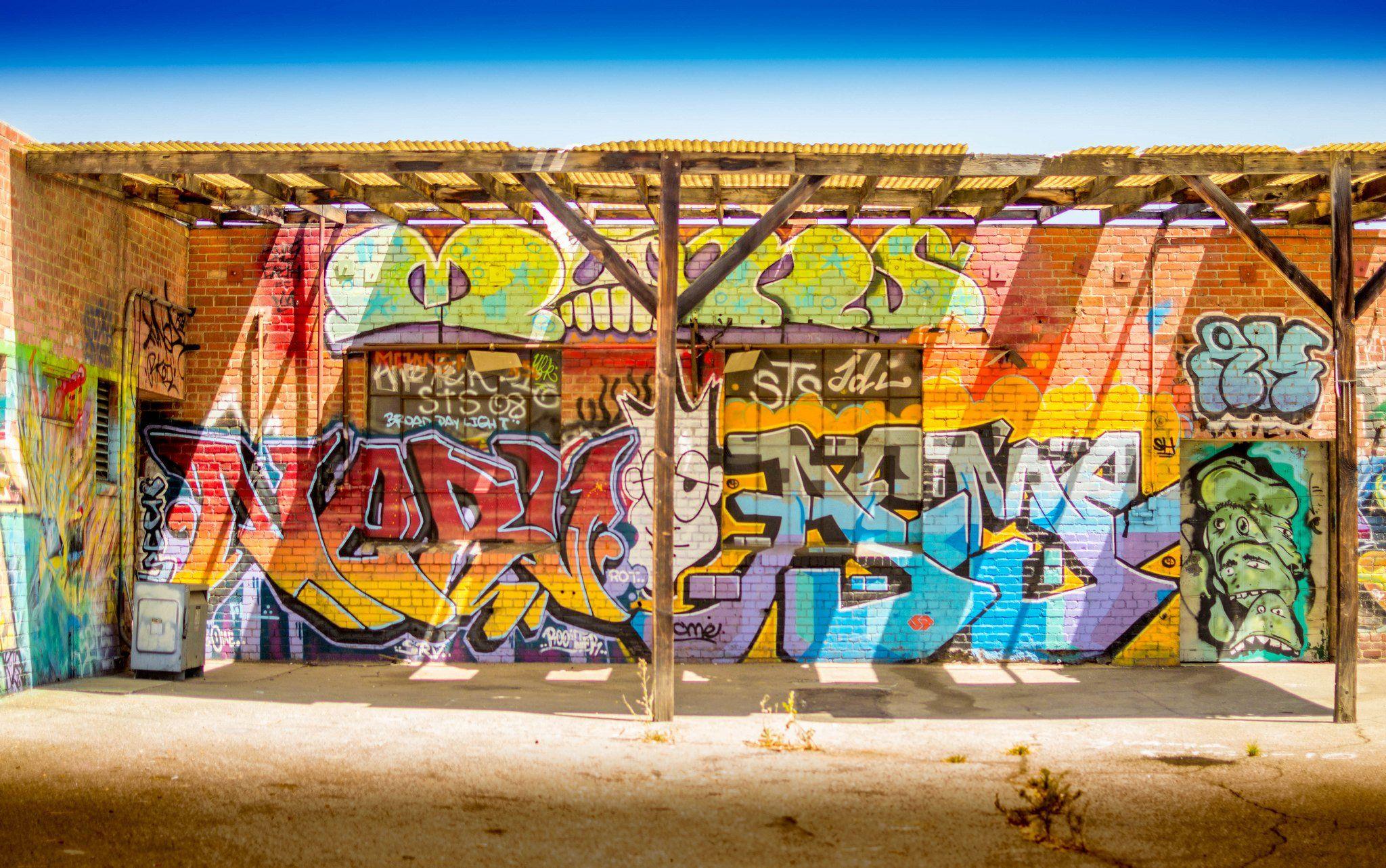 2048x1282 Los Angeles California Pacific buildings cities Graffiti colors