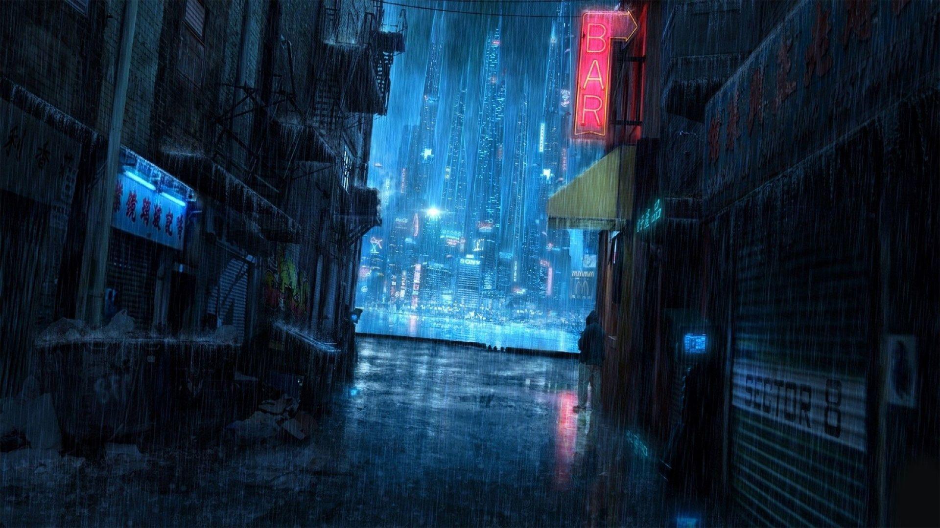 1920x1080 Wallpaper From Cyberpunk Rain, HD Wallpaper