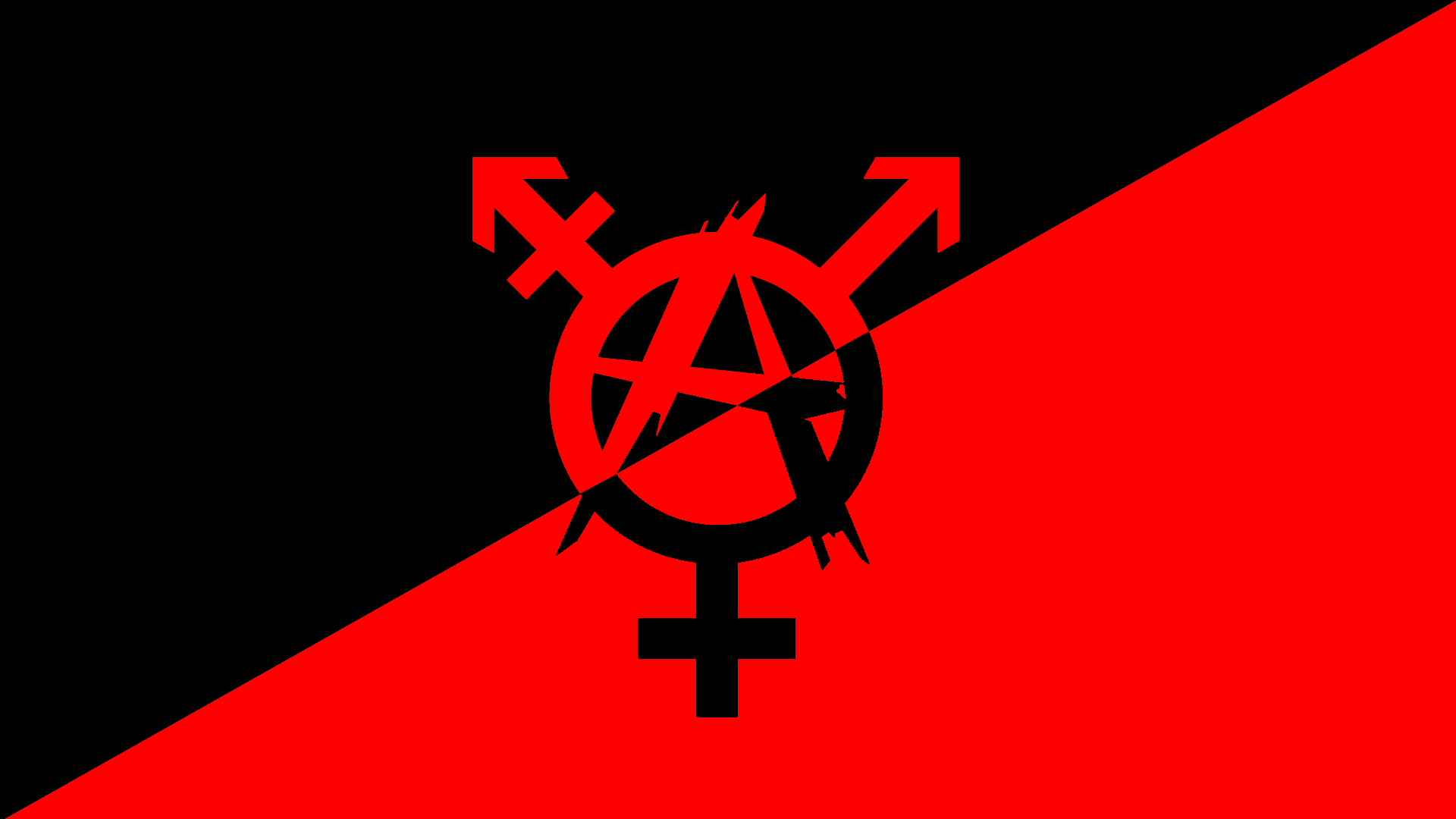 1920x1080 Trans Anarcho Communist Flag