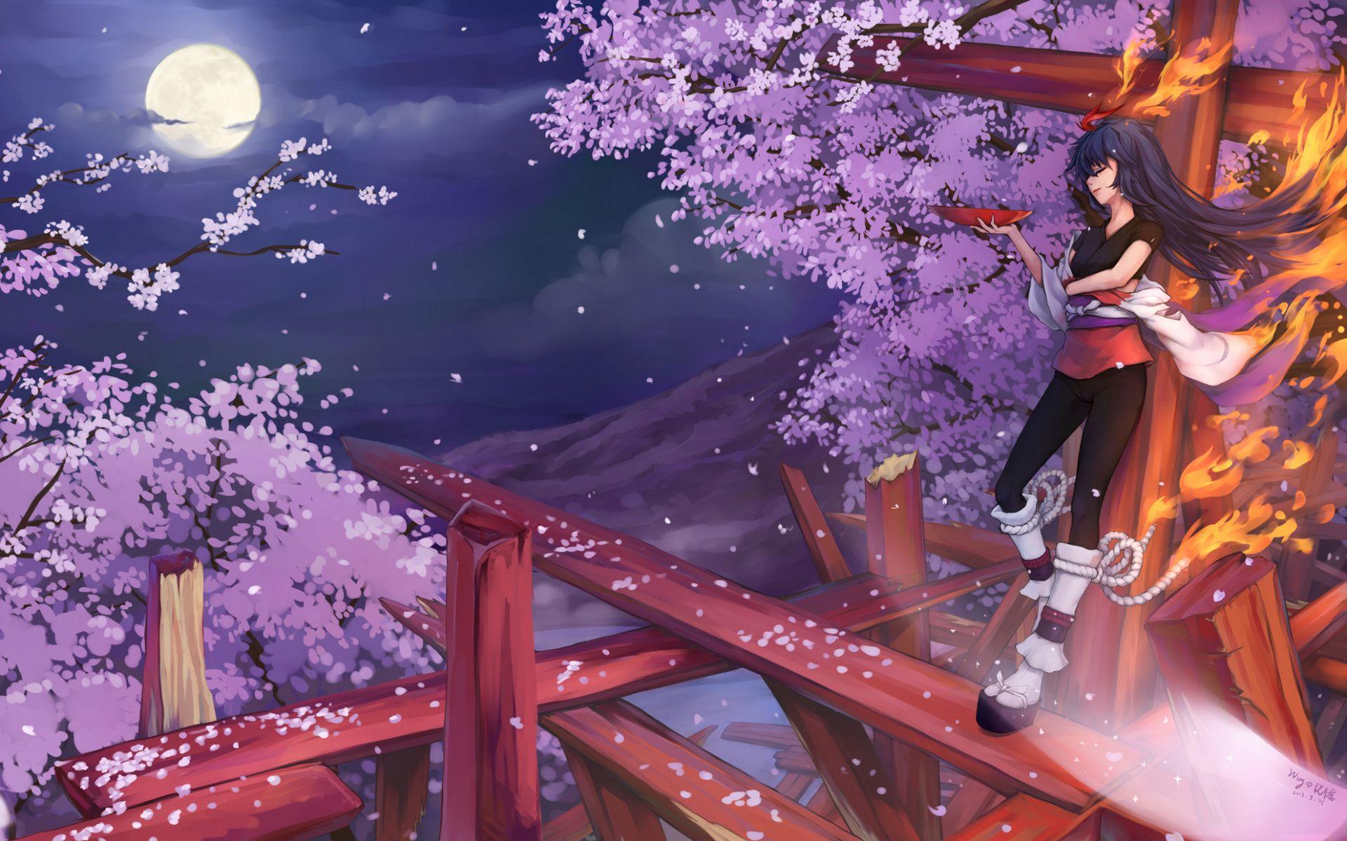 cherry Blossom, Anime Girls |