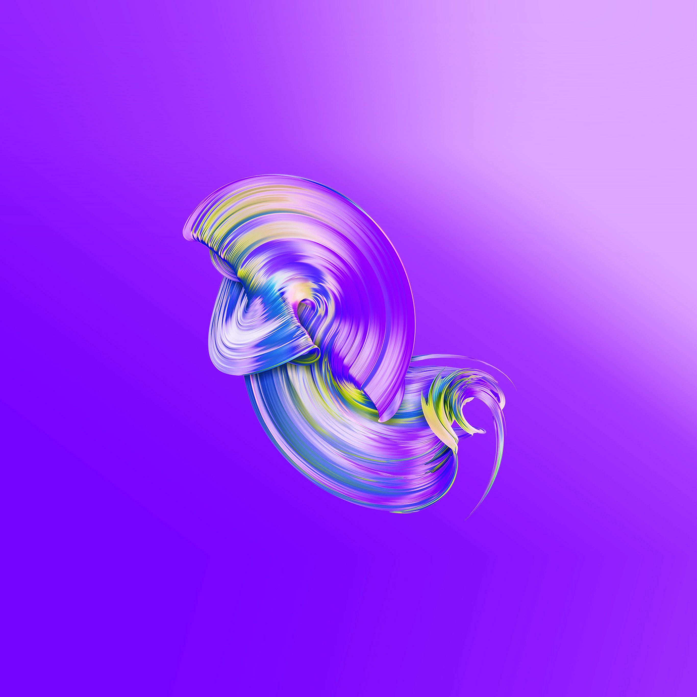 2732x2732 Abstract Lines Color Purple Pattern Background Wallpaper