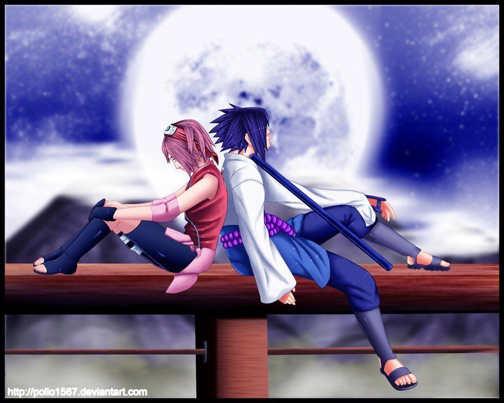 Download Sasuke and Sakura-- a classic anime couple! Wallpaper