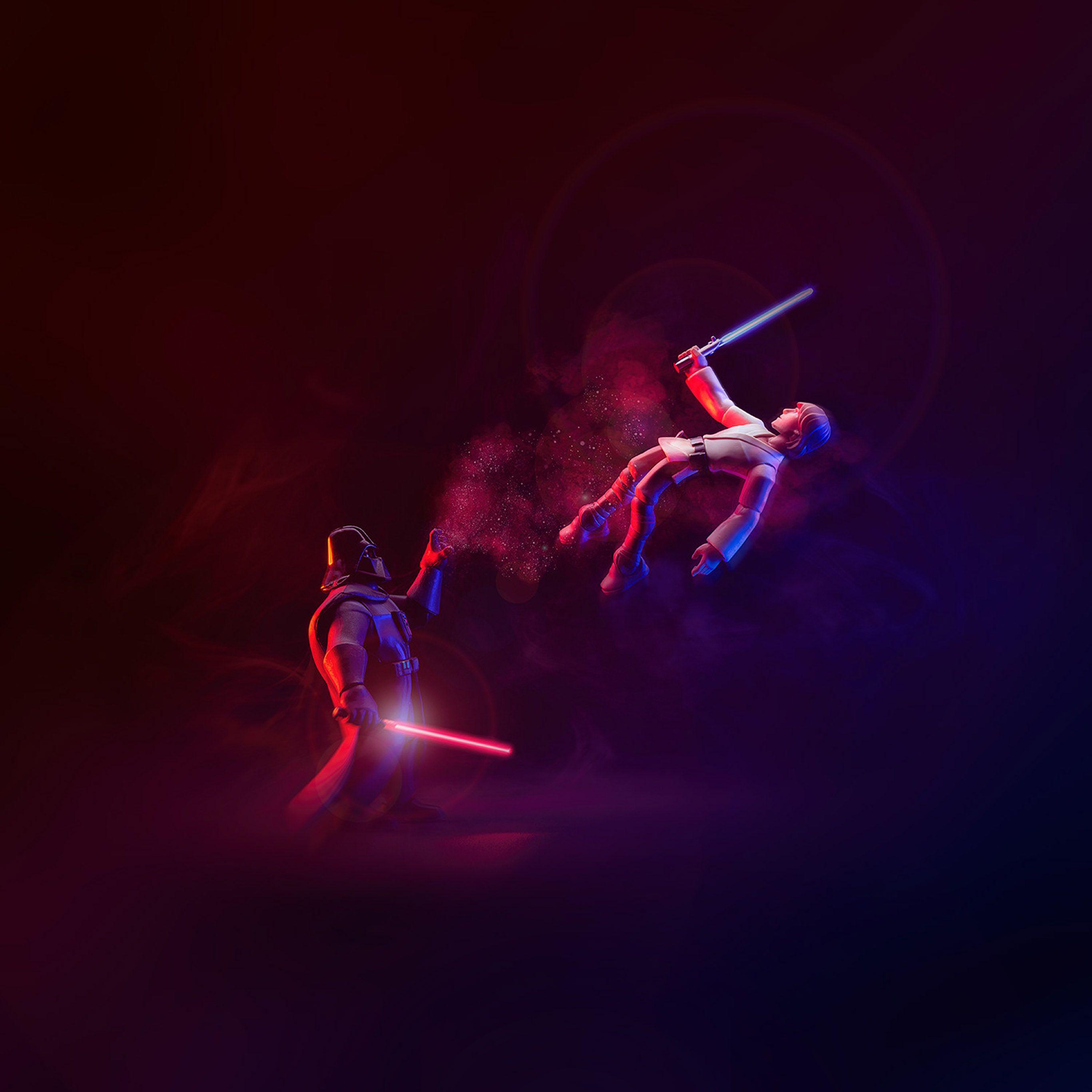2732x2732 Starwars Cartoon Cute Red Film Art Wallpaper