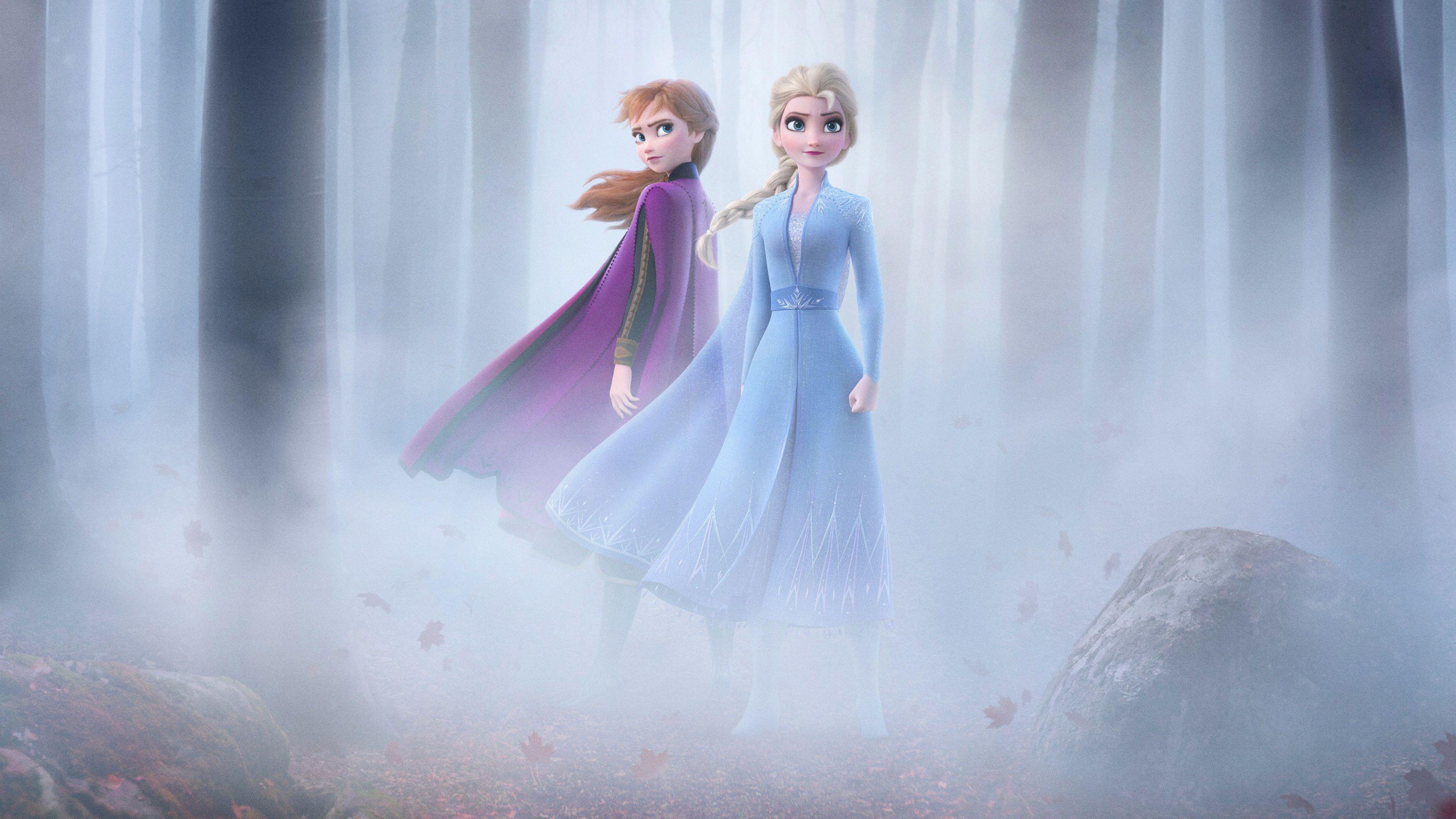 3840x2160 Frozen 2 Elsa & Anna 4K Wallpaper