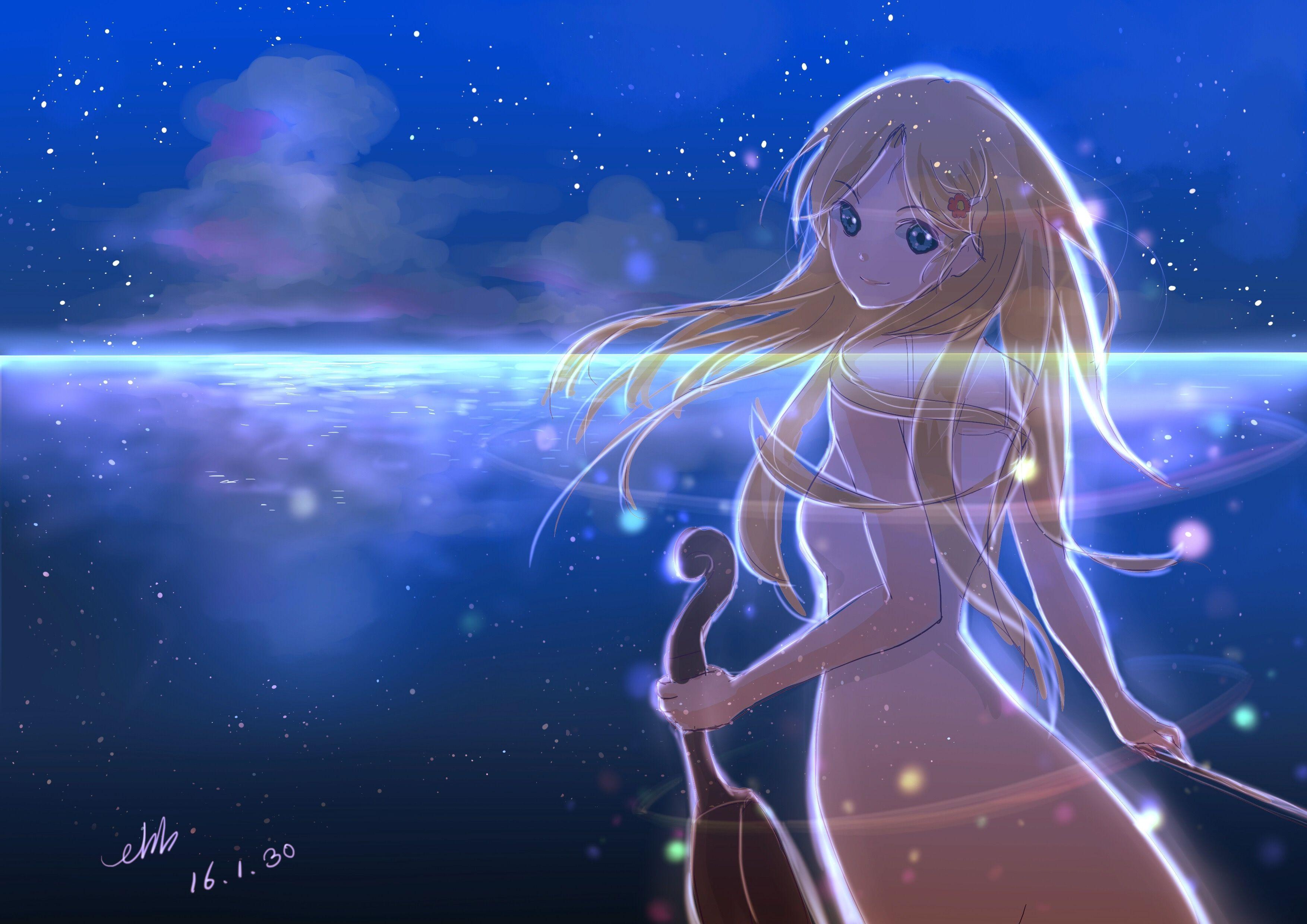 3507x2480 Anime Your Lie In April Kaori Miyazono Wallpaper