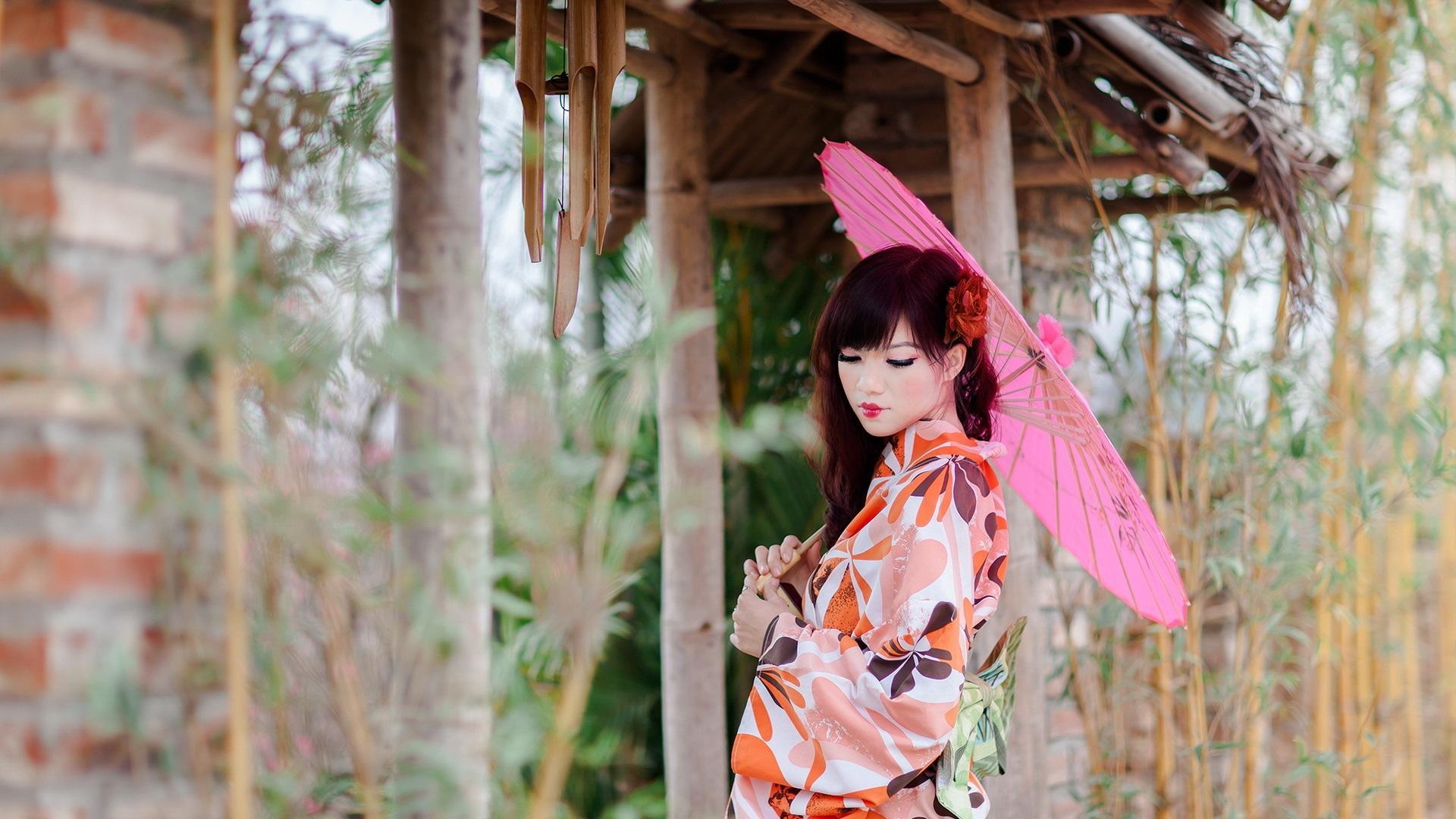 1920x1080 Japanese Girl Wallpaper Kimono Girl, HD Wallpaper