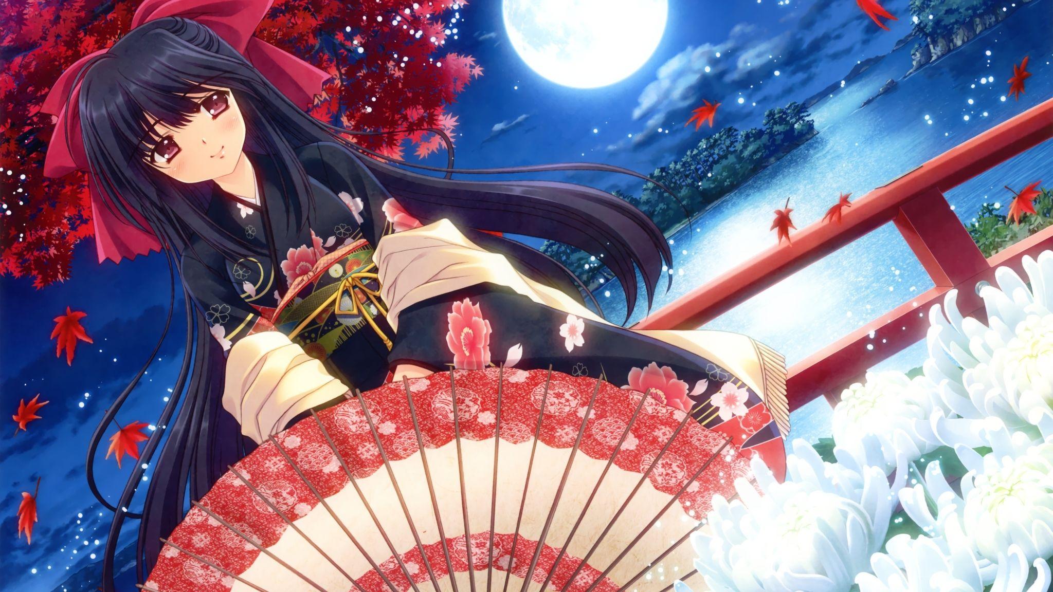 2048x1152 nishimata aoi, kimono, girl 2048x1152 Resolution