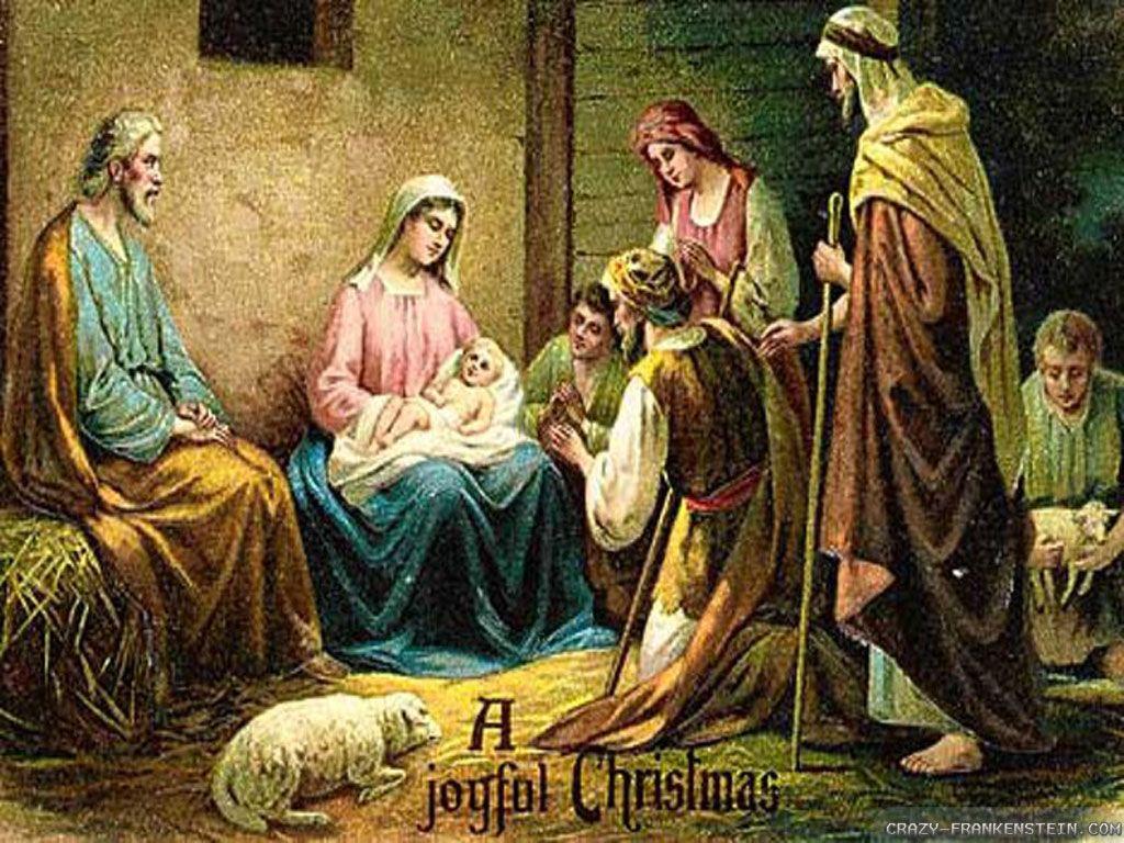 Christmas Belen, baby Jesus birth scene 4K wallpaper download