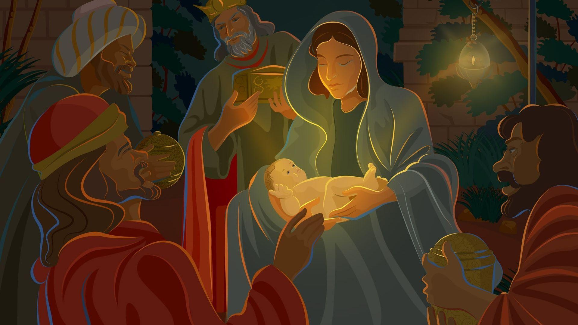1920x1080 Free download Nativity scene The Birth of Jesus Wallpaper HD