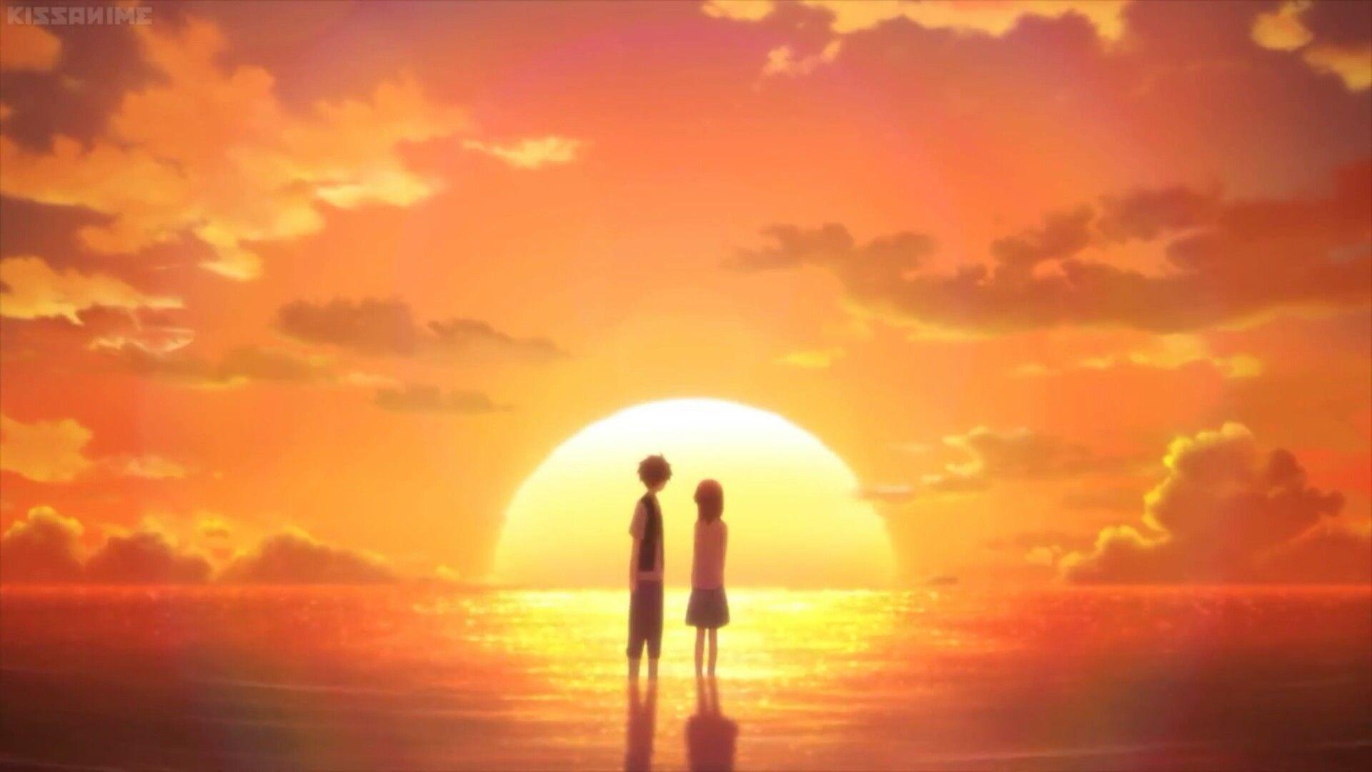 1920x1080 Beautiful Anime sunset. Kanzen. Sunset, Anime