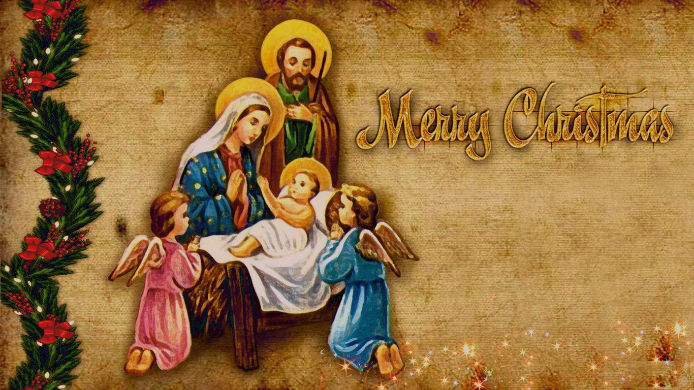 1366x768 Baby Jesus Christmas Wallpaper