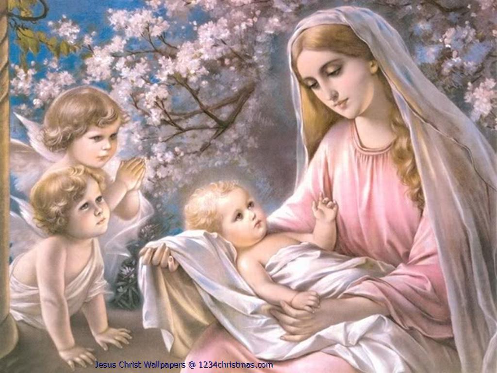 1024x768 Child Jesus Wallpaper Download And Baby Jesus With Angels